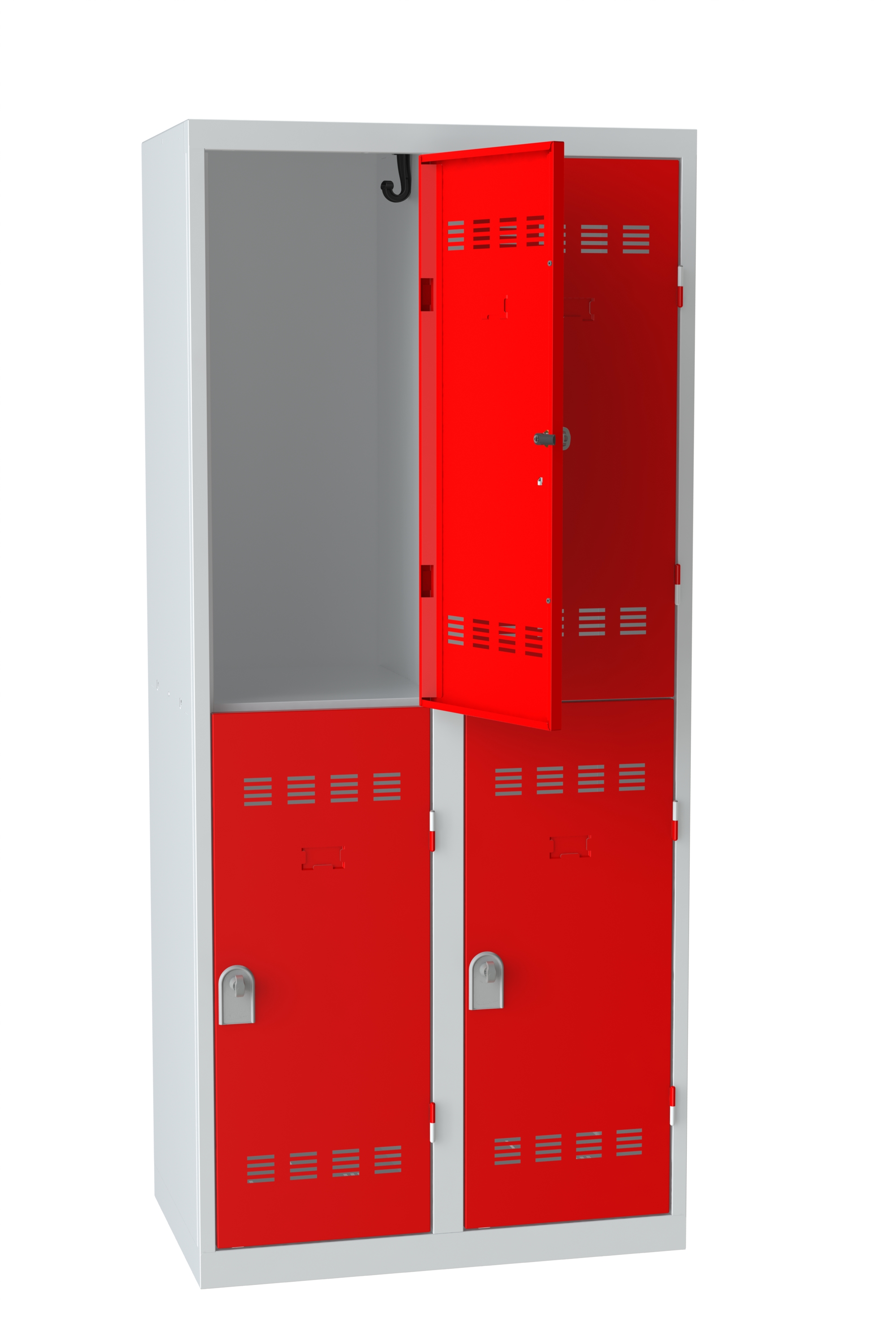 Vestiaire non visitable 2 colonnes 2 casiers galvanisé l. 40 cm - impératif : serrure en option 