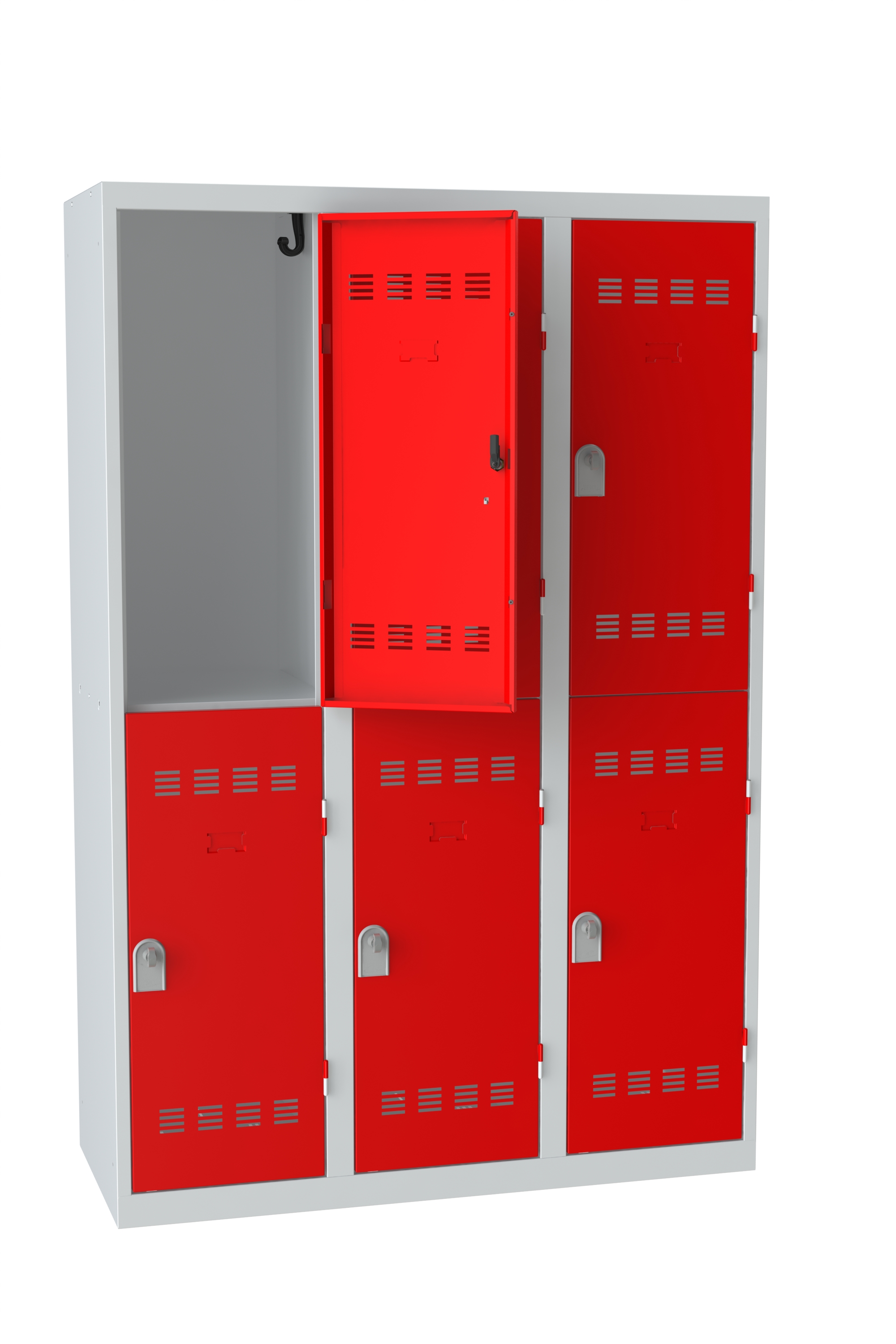 Vestiaire non visitable 3 colonnes 2 casiers galvanisé l. 40 cm - impératif : serrure en option 