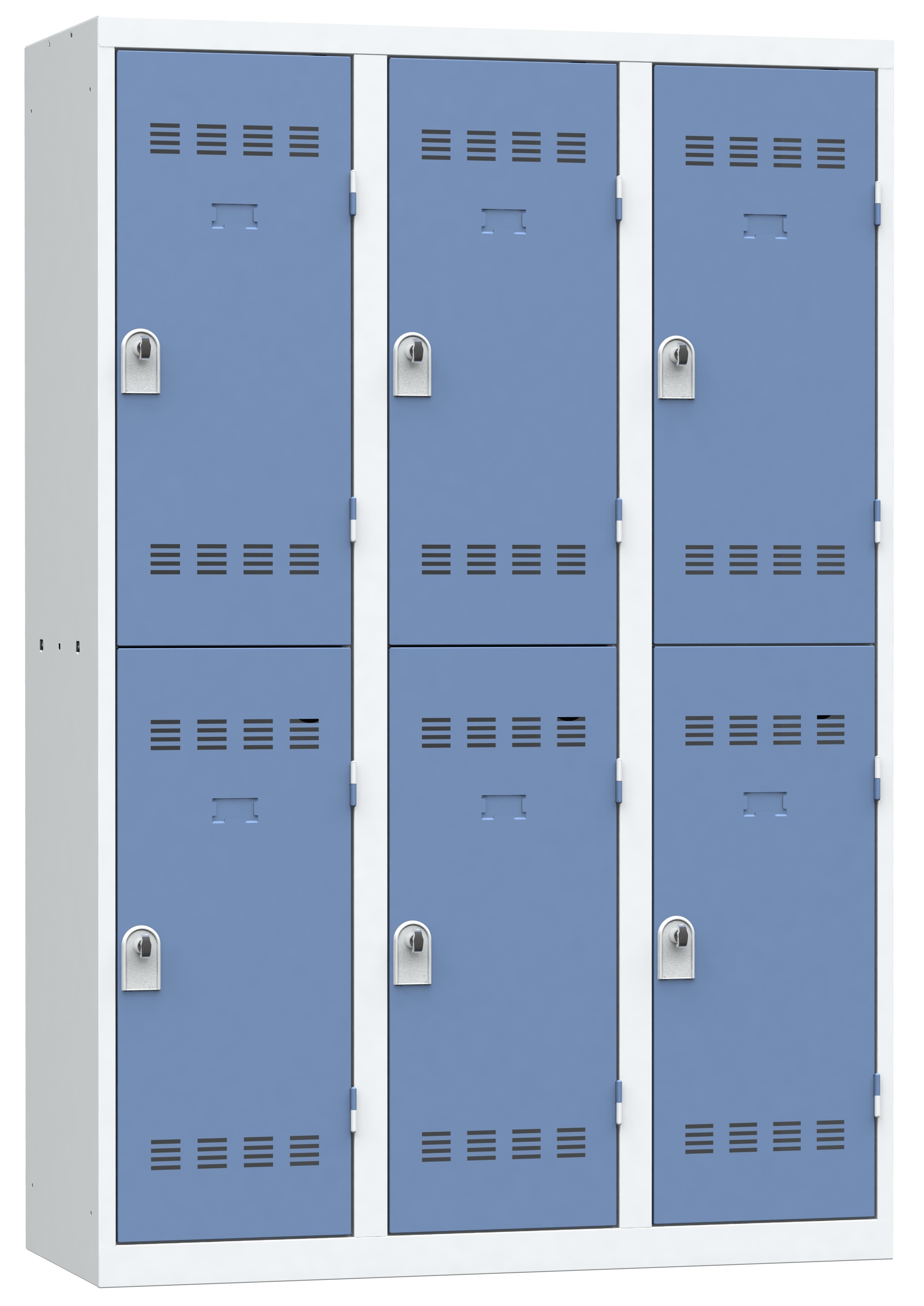 Vestiaire non visitable 3 colonnes 2 casiers galvanisé l. 40 cm - impératif : serrure en option 