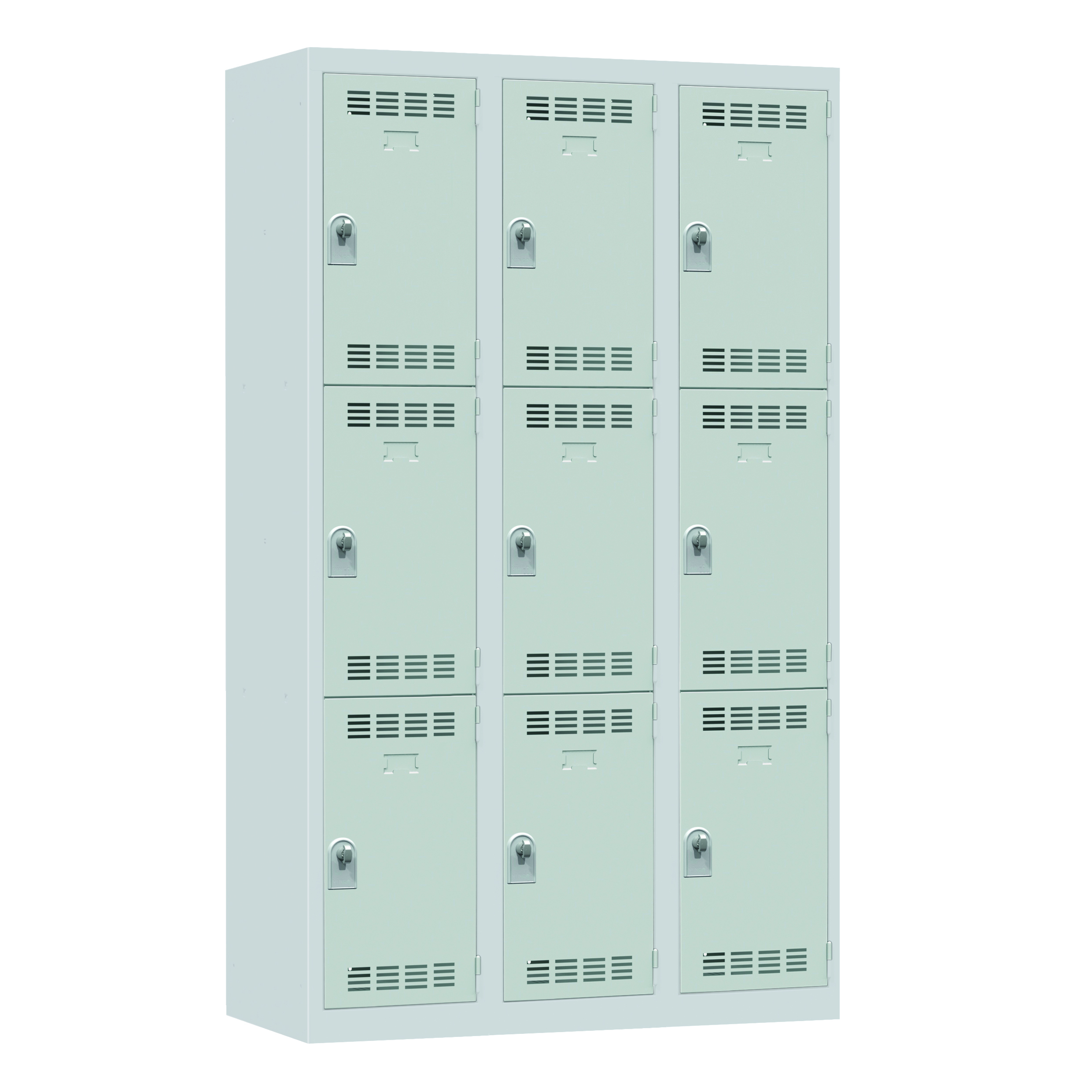 Vestiaire non visitable 3 colonnes 3 casiers galvanisé - l. 40 cm - impératif : serrure en option 