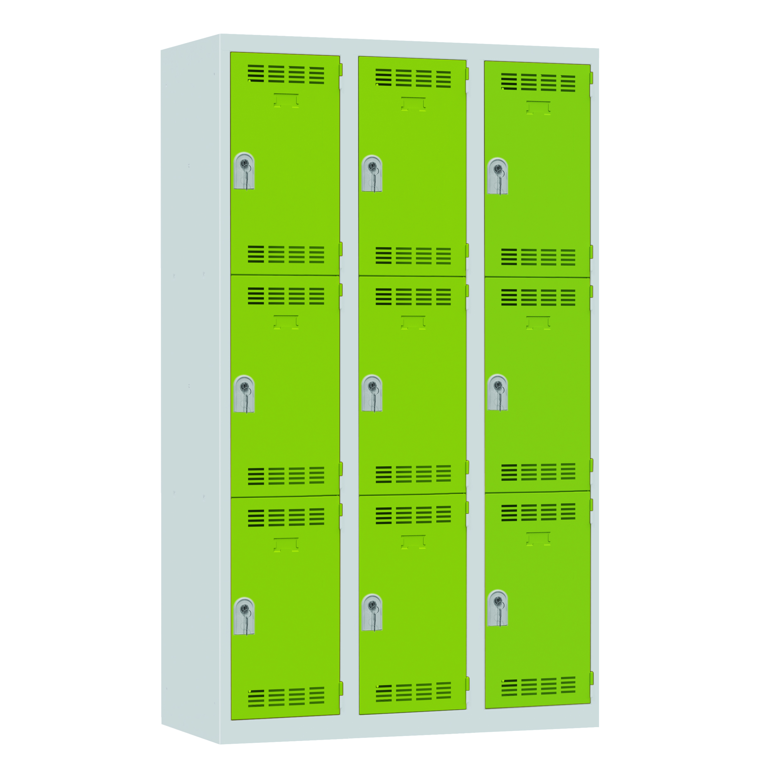 Vestiaire non visitable 3 colonnes 3 casiers galvanisé - l. 40 cm - impératif : serrure en option 