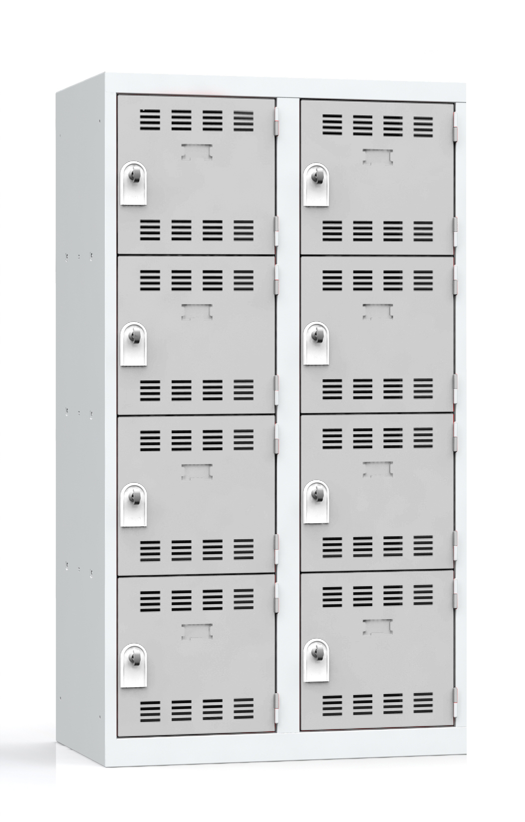 Vestiaire non visitable 2 colonnes 4 casiers galvanisé - l. 40 cm - impératif : serrure en option 