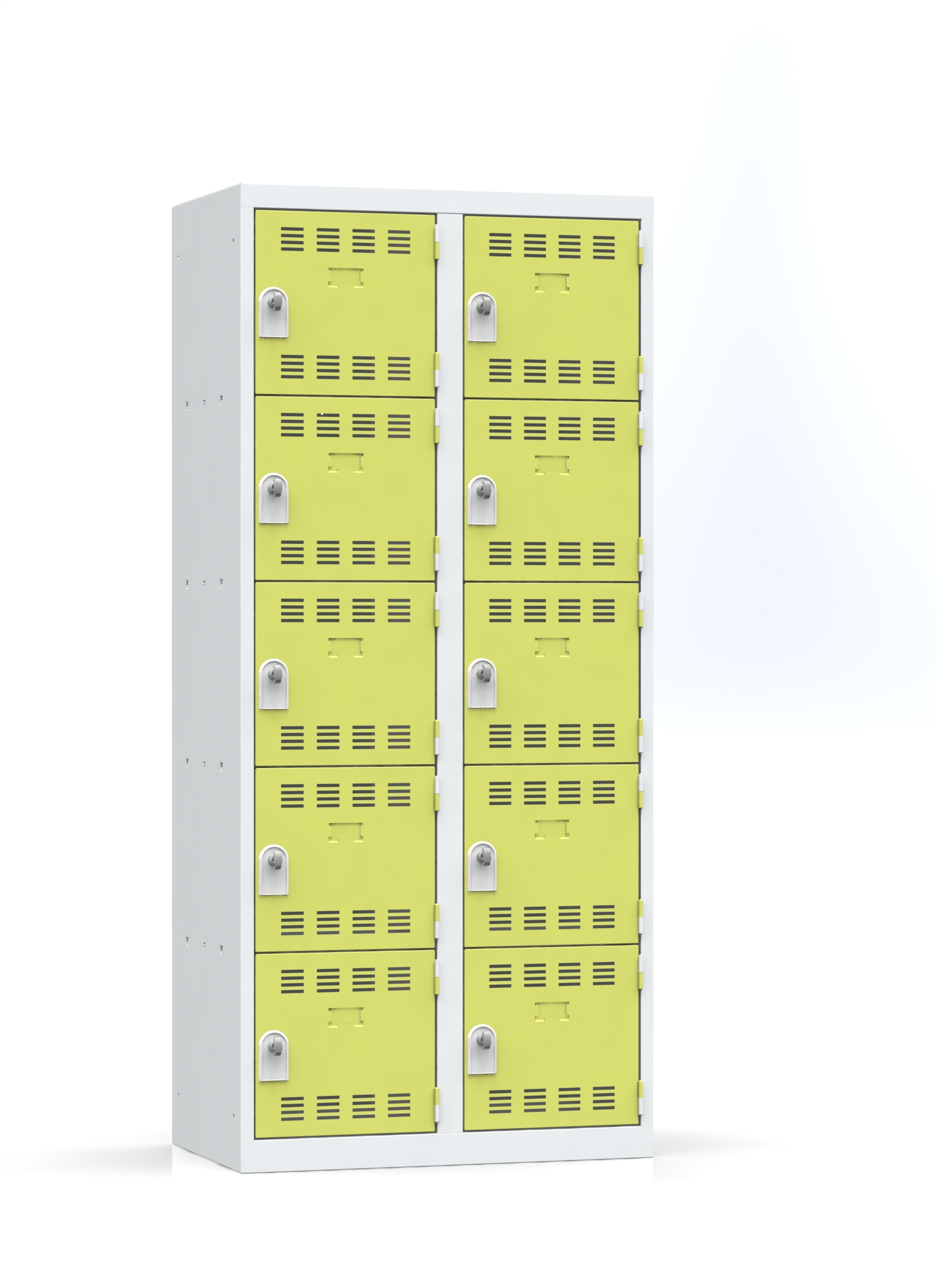 Vestiaire non visitable 2 colonnes 5 casiers galvanisé - l. 40 cm - impératif : serrure en option 