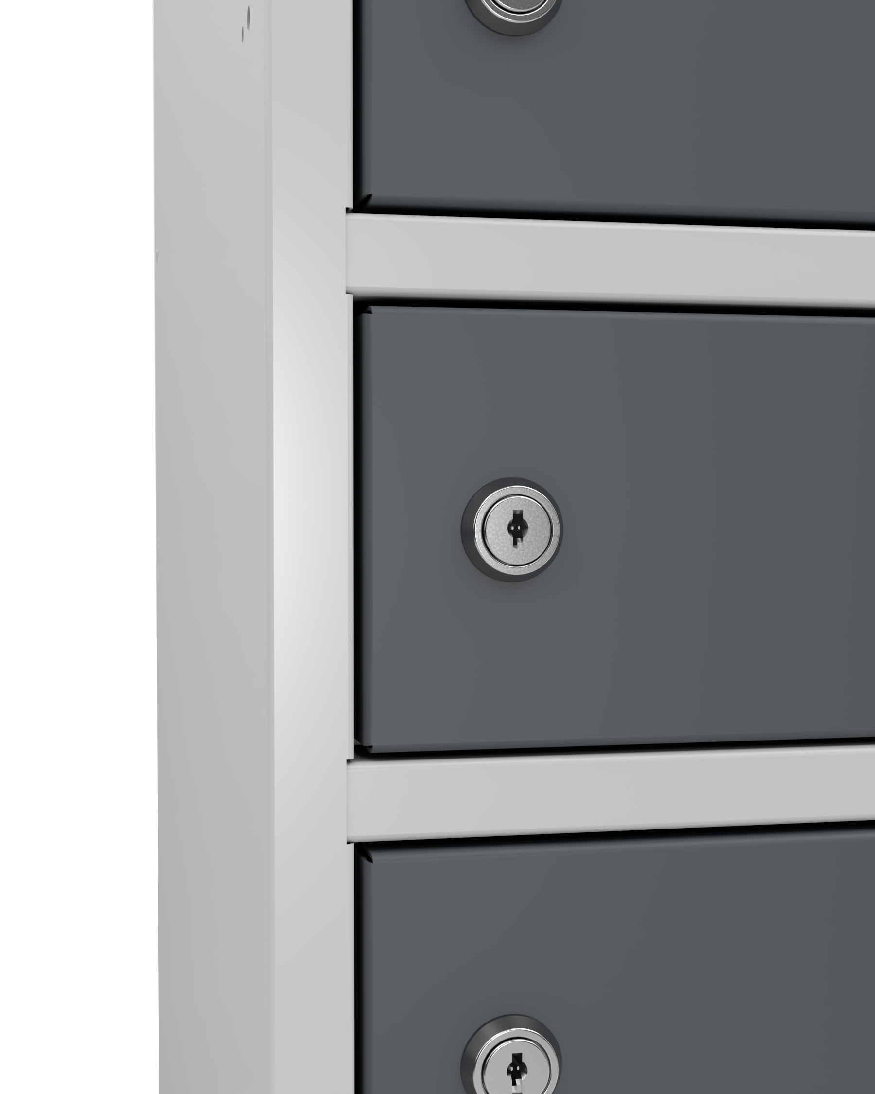 Vestiaire 1 colonne 14 casiers - l. 39,6 x p. 49,6 cm - avec piètement - serrure à clé ou moraillon