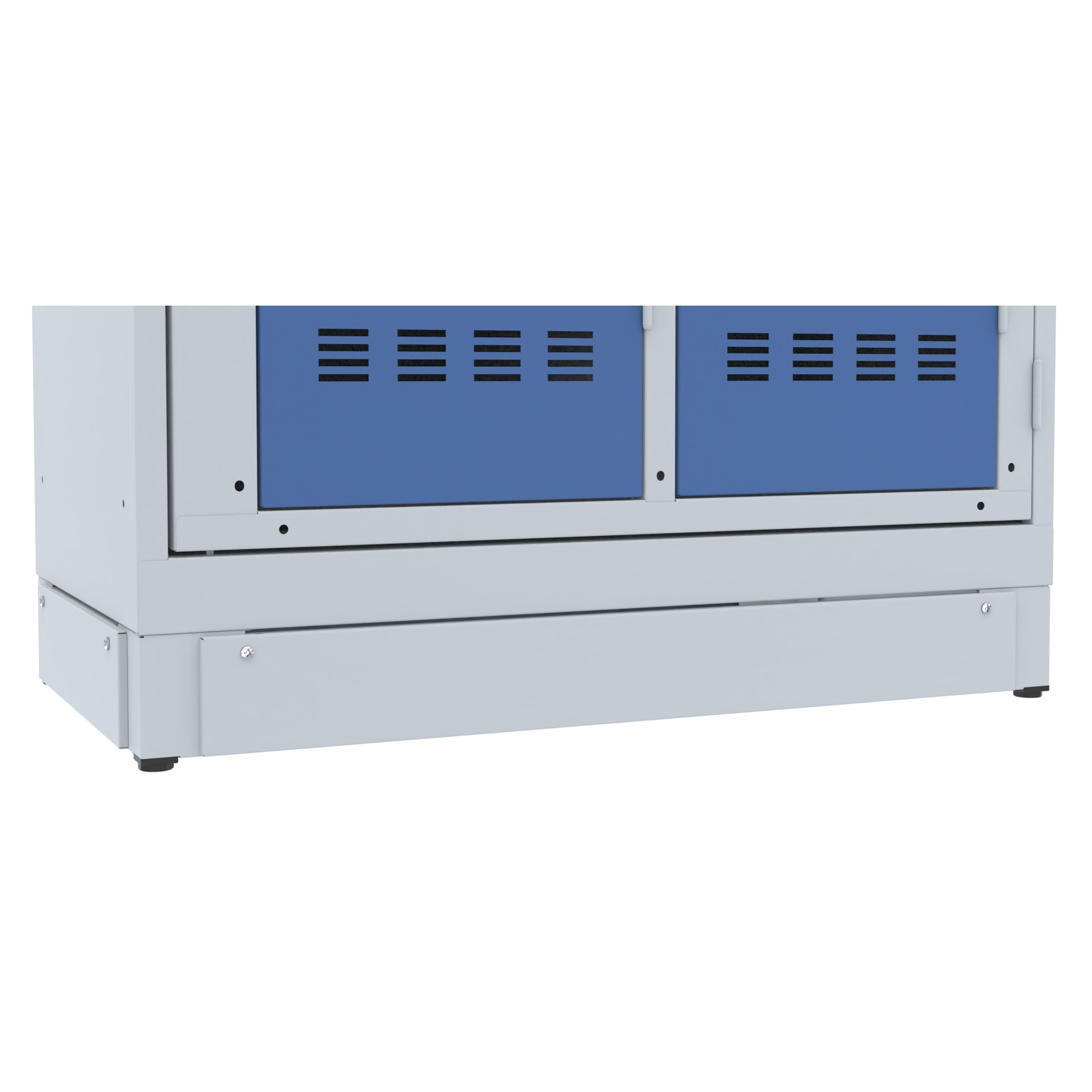 Plinthe de façade pour vestiaire visitable 2 colonnes