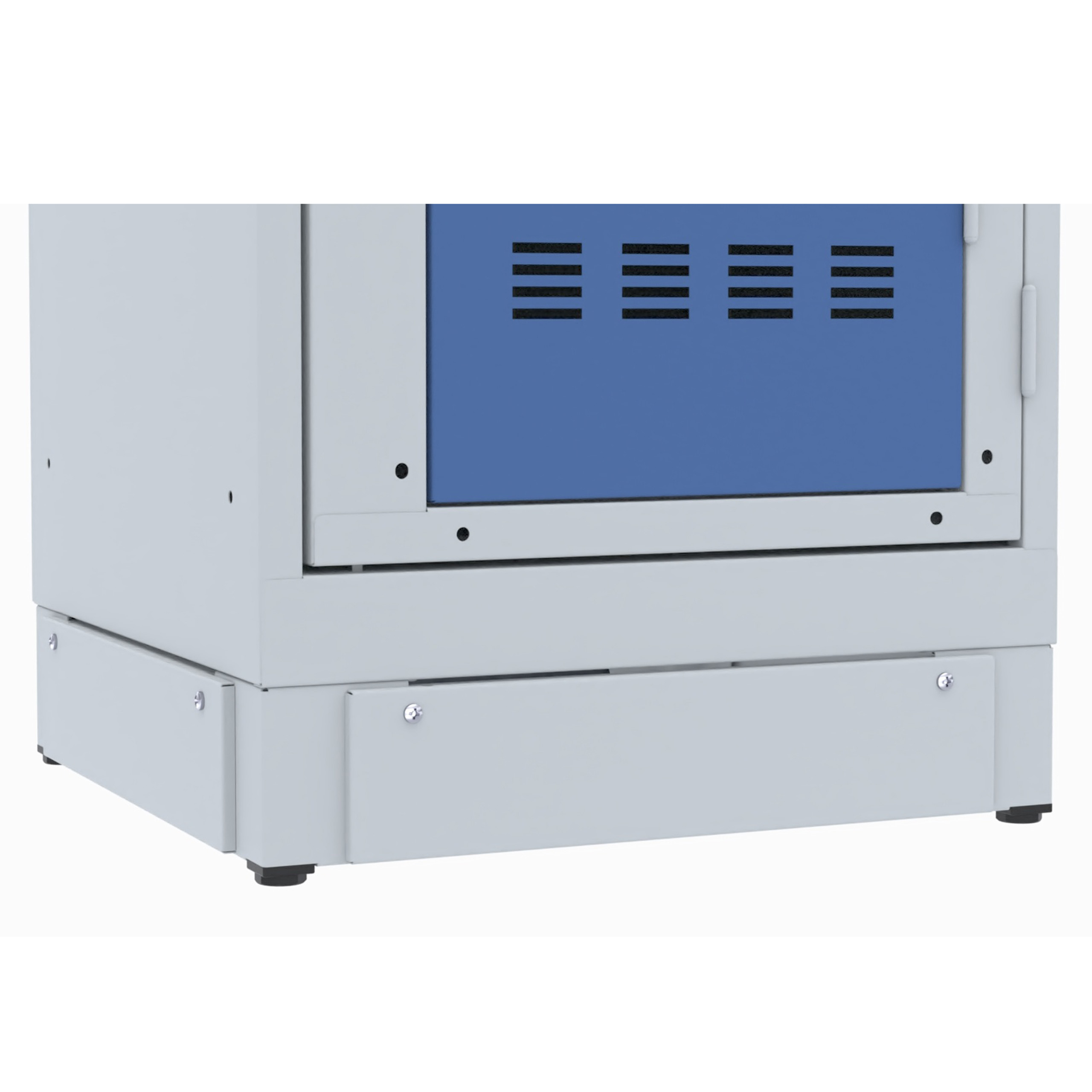 Plinthe de côté pour vestiaire visitable galvanisé