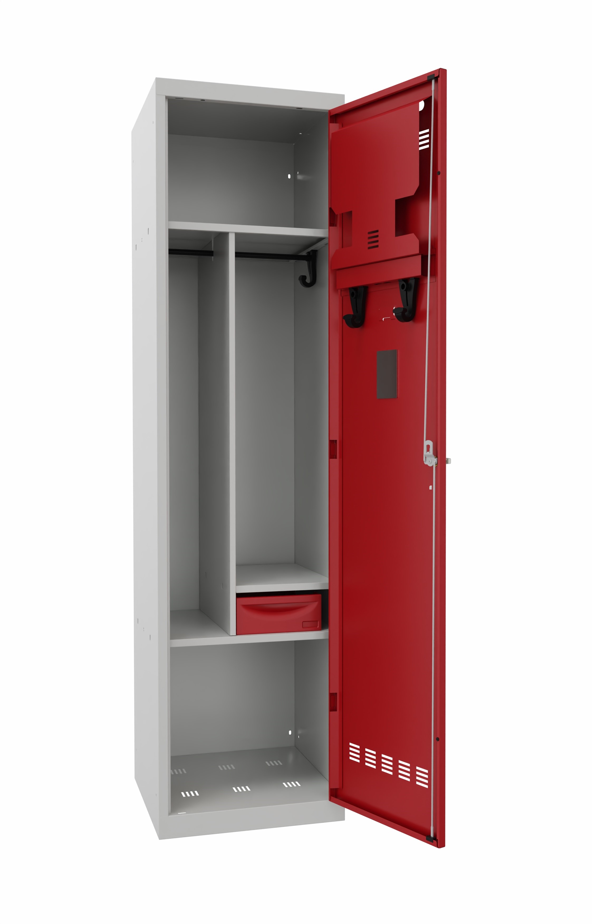 Vestiaire pour centre de secours 1 colonne galvanisé l. 50 cm - serrure à clé ou moraillon