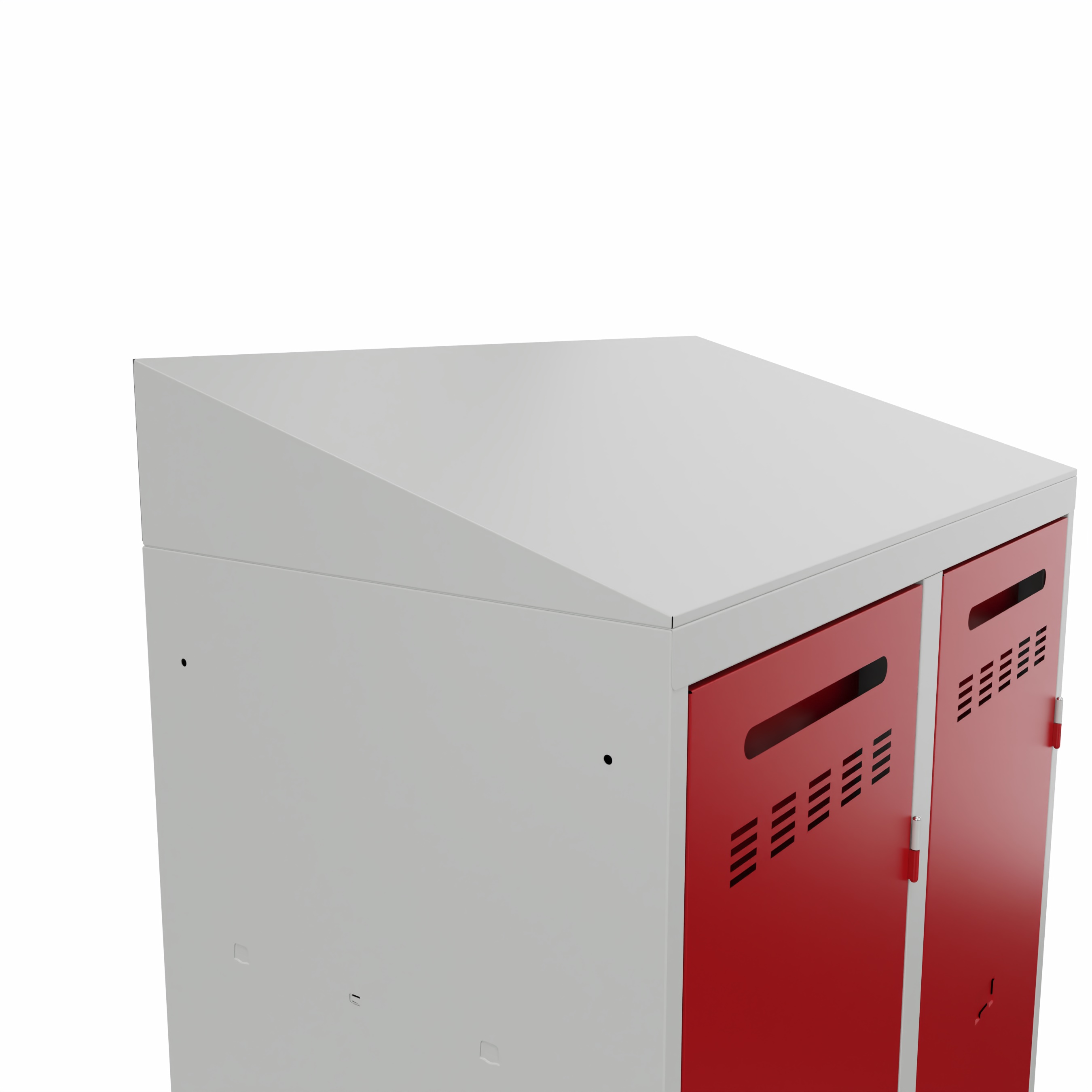 Coiffe pour vestiaire centre de secours 2 colonnes galvanisée - gris