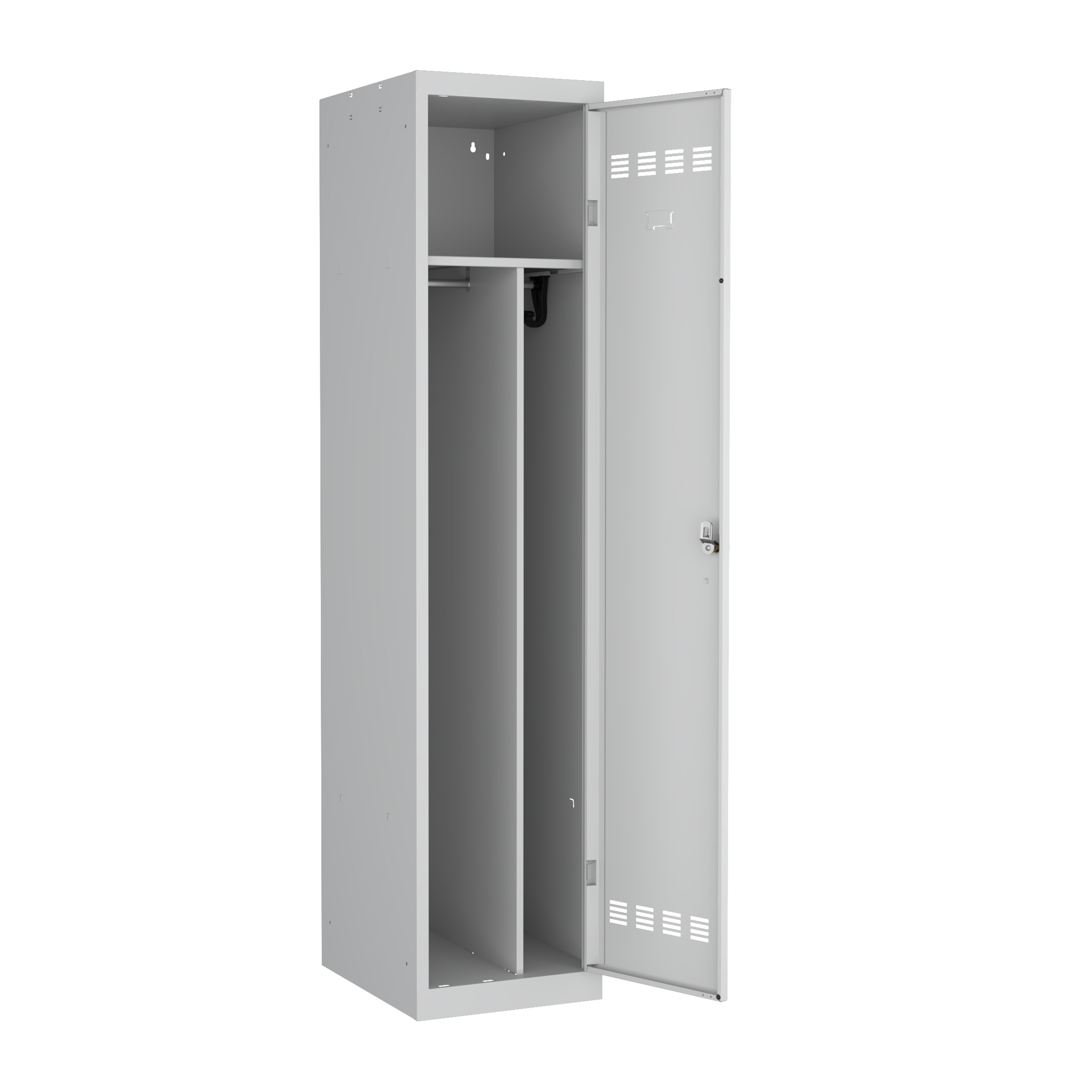 Vestiaire industrie salissante 1 colonne - serrure moraillon sans piétement - corps gris RAL7035 - délai court