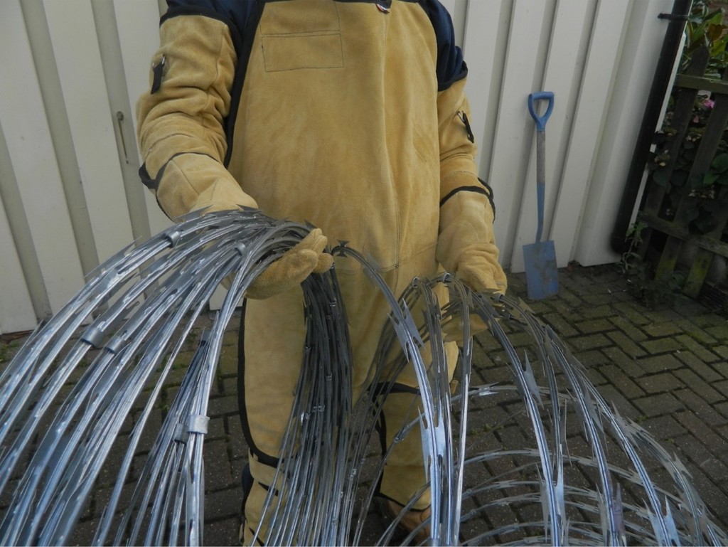 Gant RIPDEX - Rostaing - manchette 15 cm - cuir croûte de bovin - beige - taille au choix