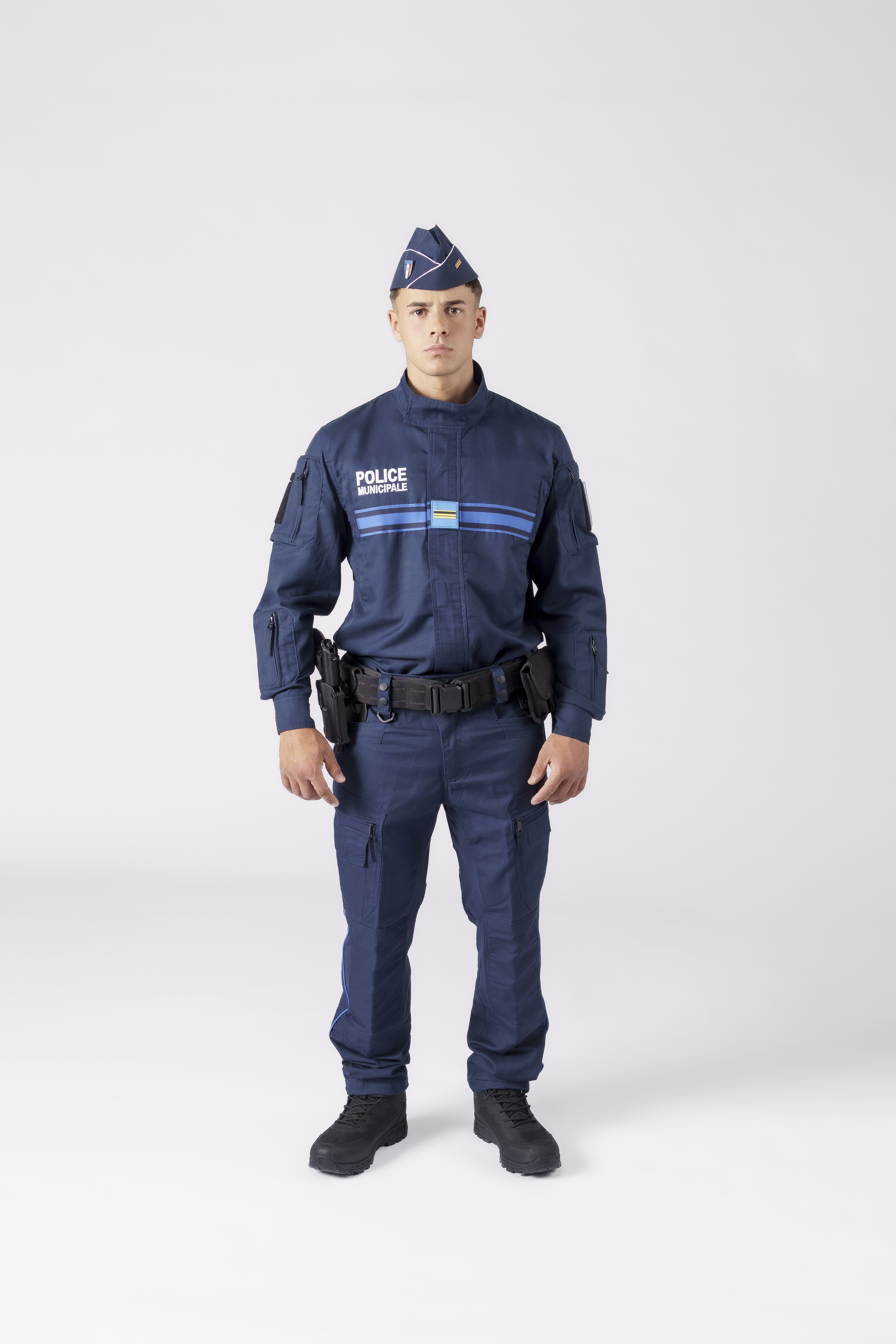 Chemise Ripstop Titan - bleu marine bande gitane