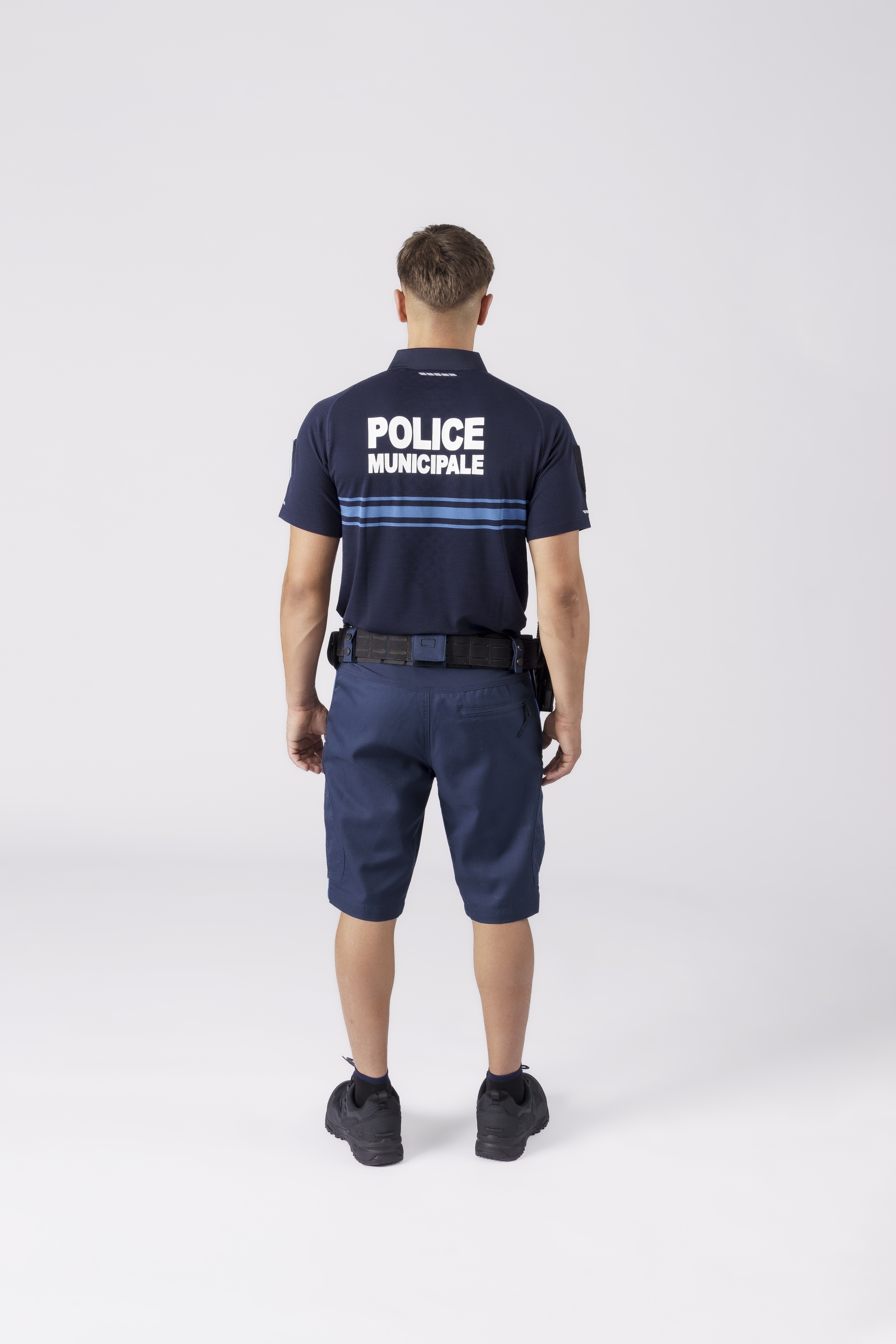 Bermuda - Ripstop Titan - bleu marine liseré gitane