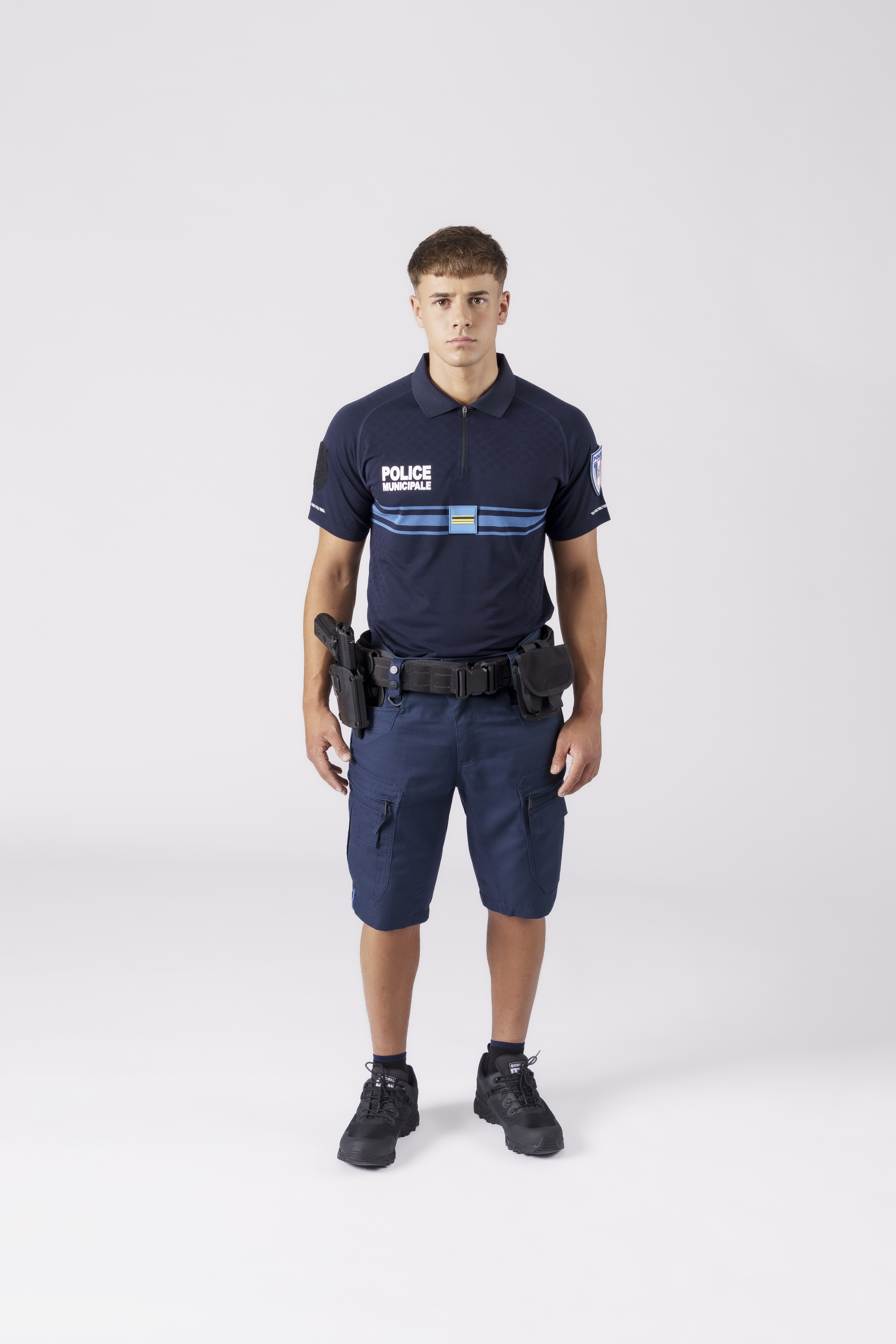 Bermuda - Ripstop Titan - bleu marine liseré gitane