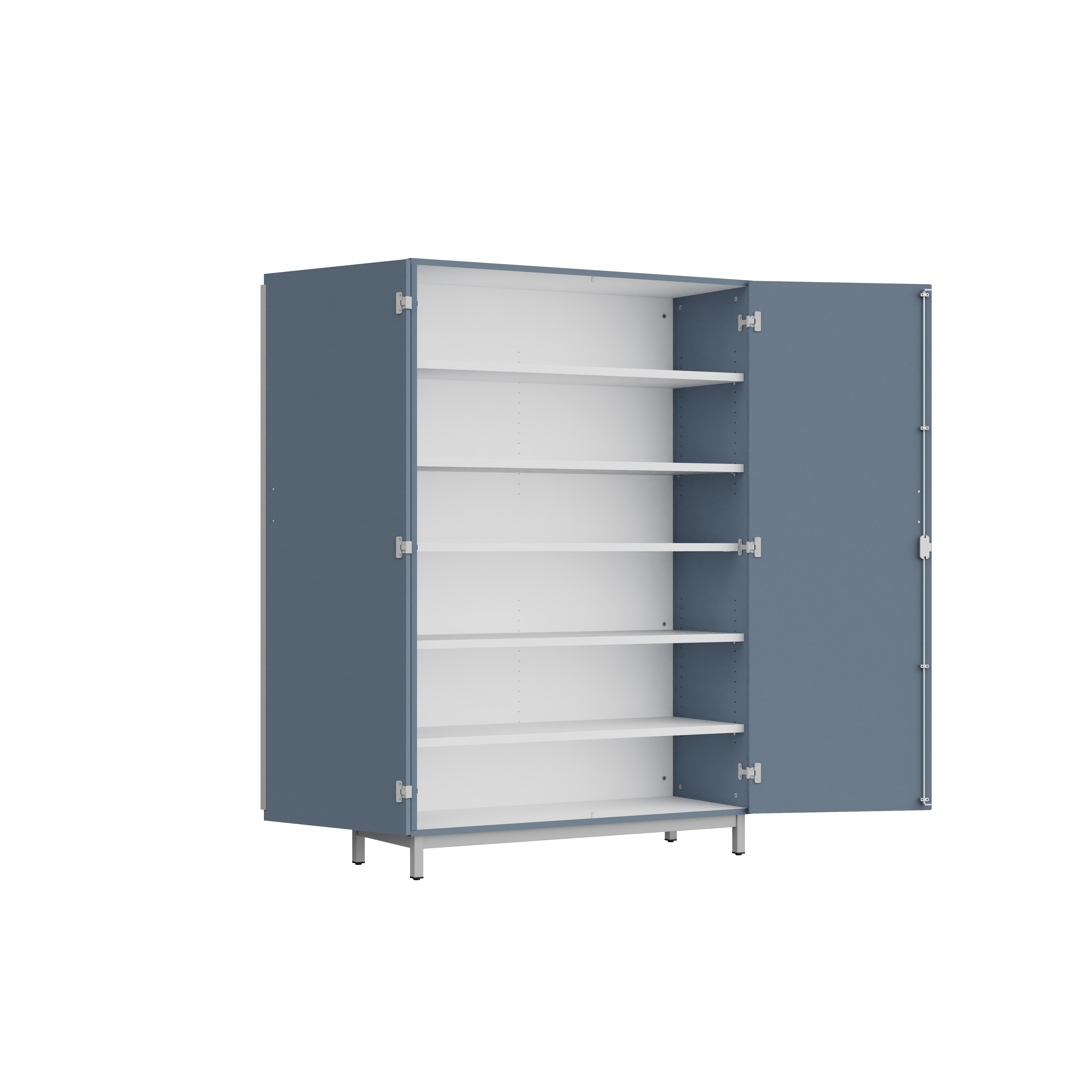 Amoire haute Mandi - 2 ptes battantes - panneaux mélaminé - l. 120 x h. 180 x pr. 47 cm - piétement métal réglable -