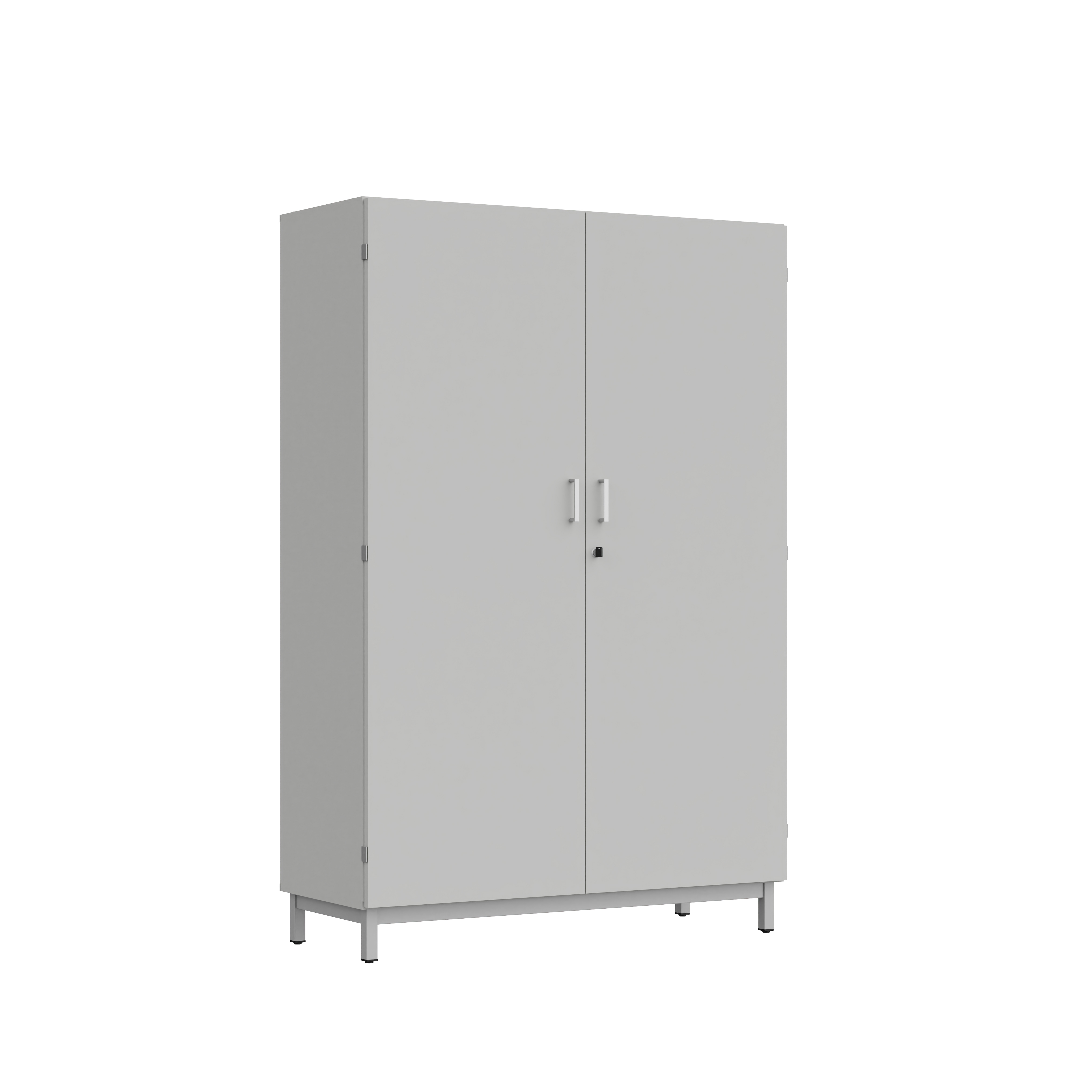 Amoire haute Mandi - 2 ptes battantes - panneaux mélaminé - l. 120 x h. 180 x pr. 47 cm - piétement métal réglable -