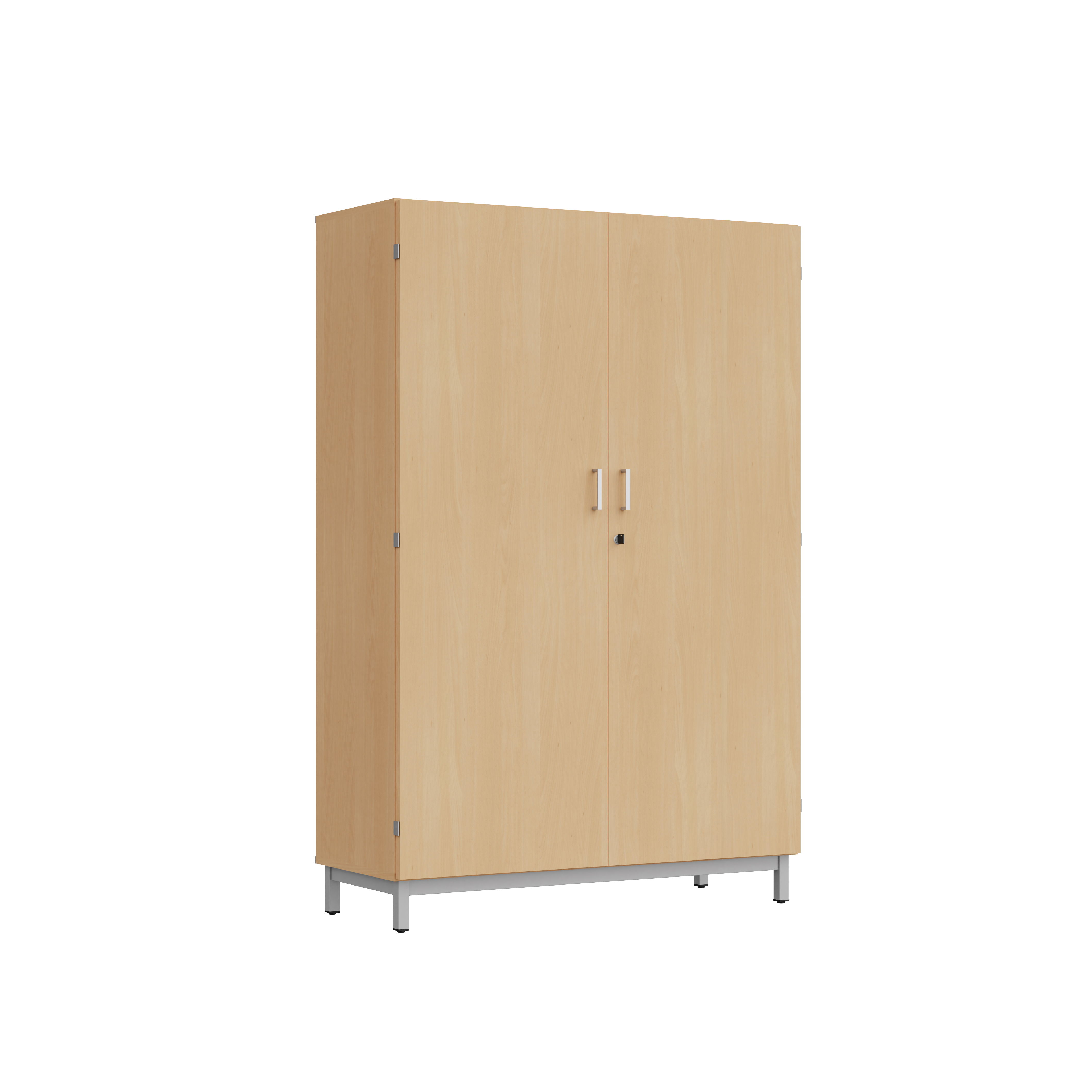 Amoire haute Mandi - 2 ptes battantes - panneaux mélaminé - l. 120 x h. 180 x pr. 47 cm - piétement métal réglable -