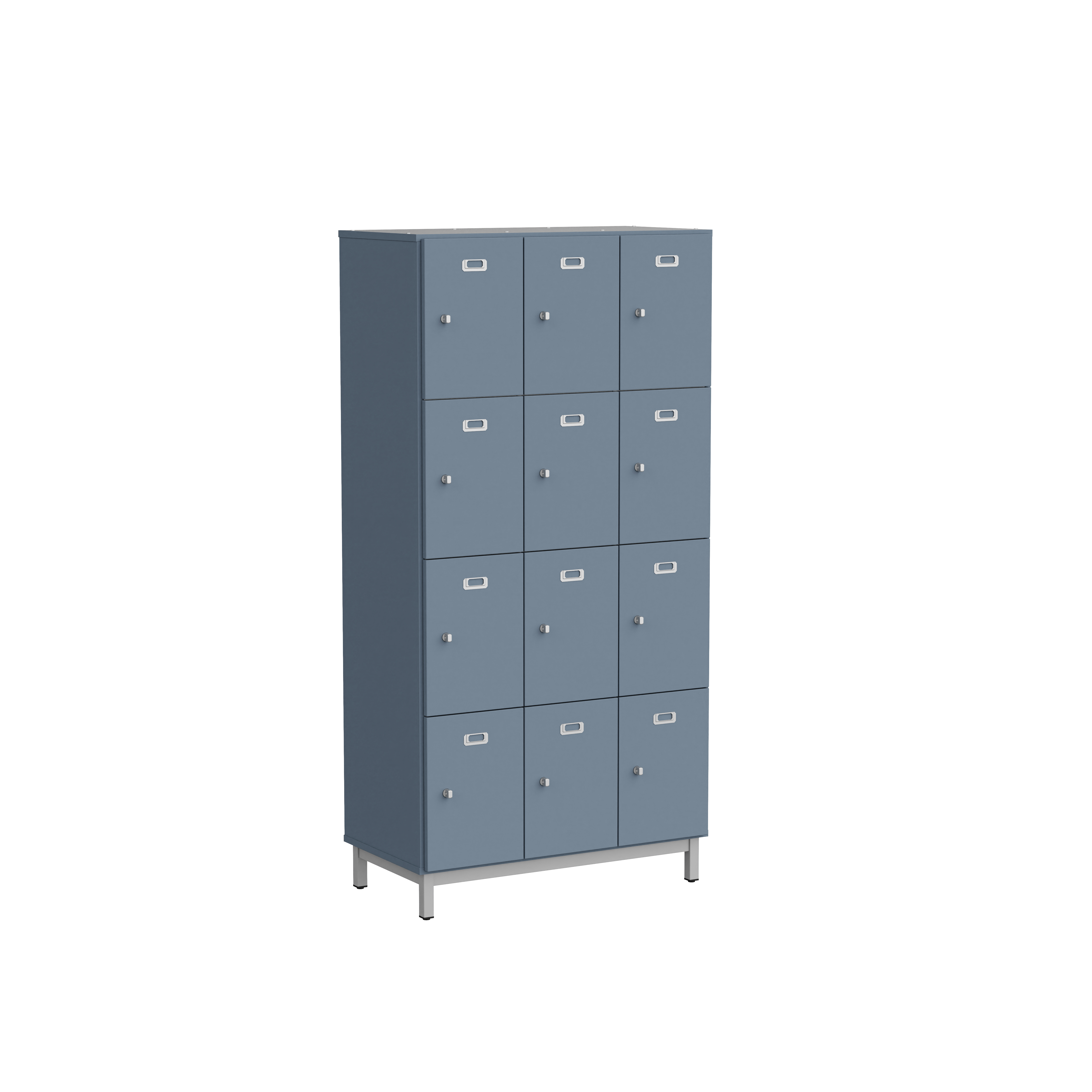 Meuble 12 cases pour profs Mandi - 12 cases cadenassables - panneaux mélaminé - l. 90 x h. 180 x pr. 47 cm -