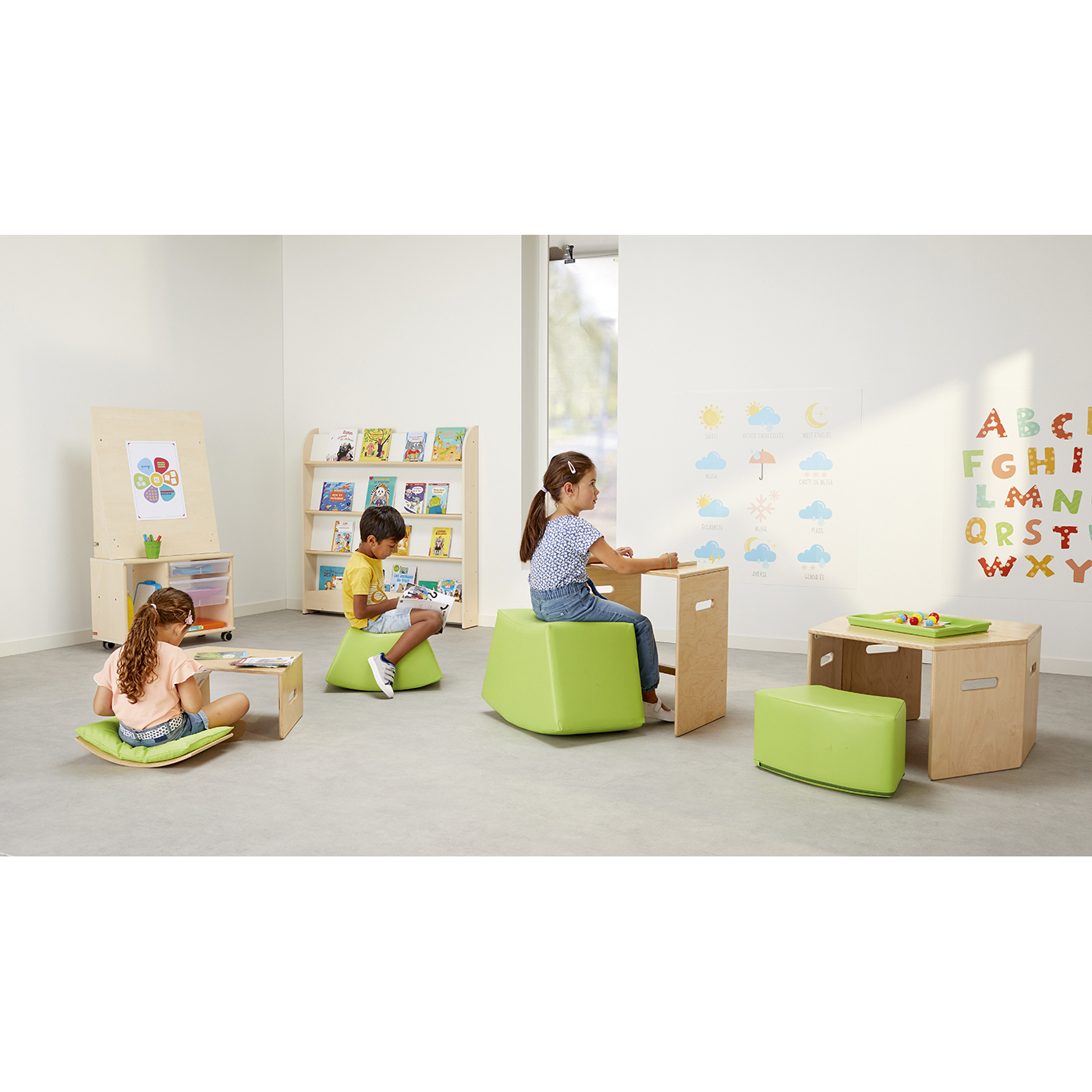 Assise mobile courbe flexible