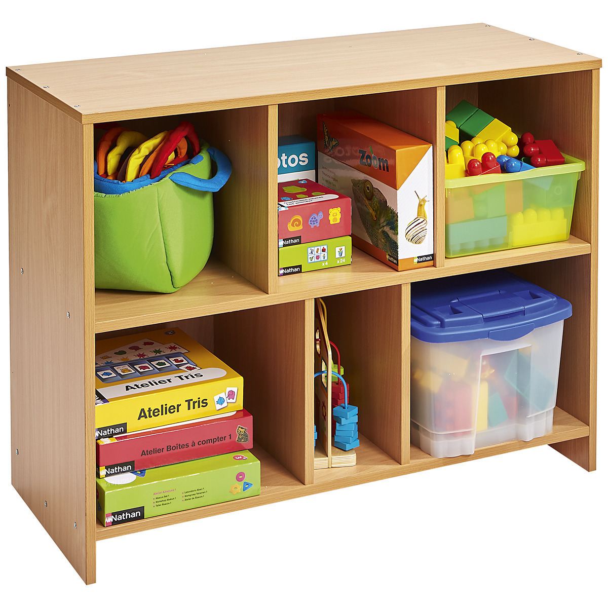 Meuble bas - grandes cases - hêtre