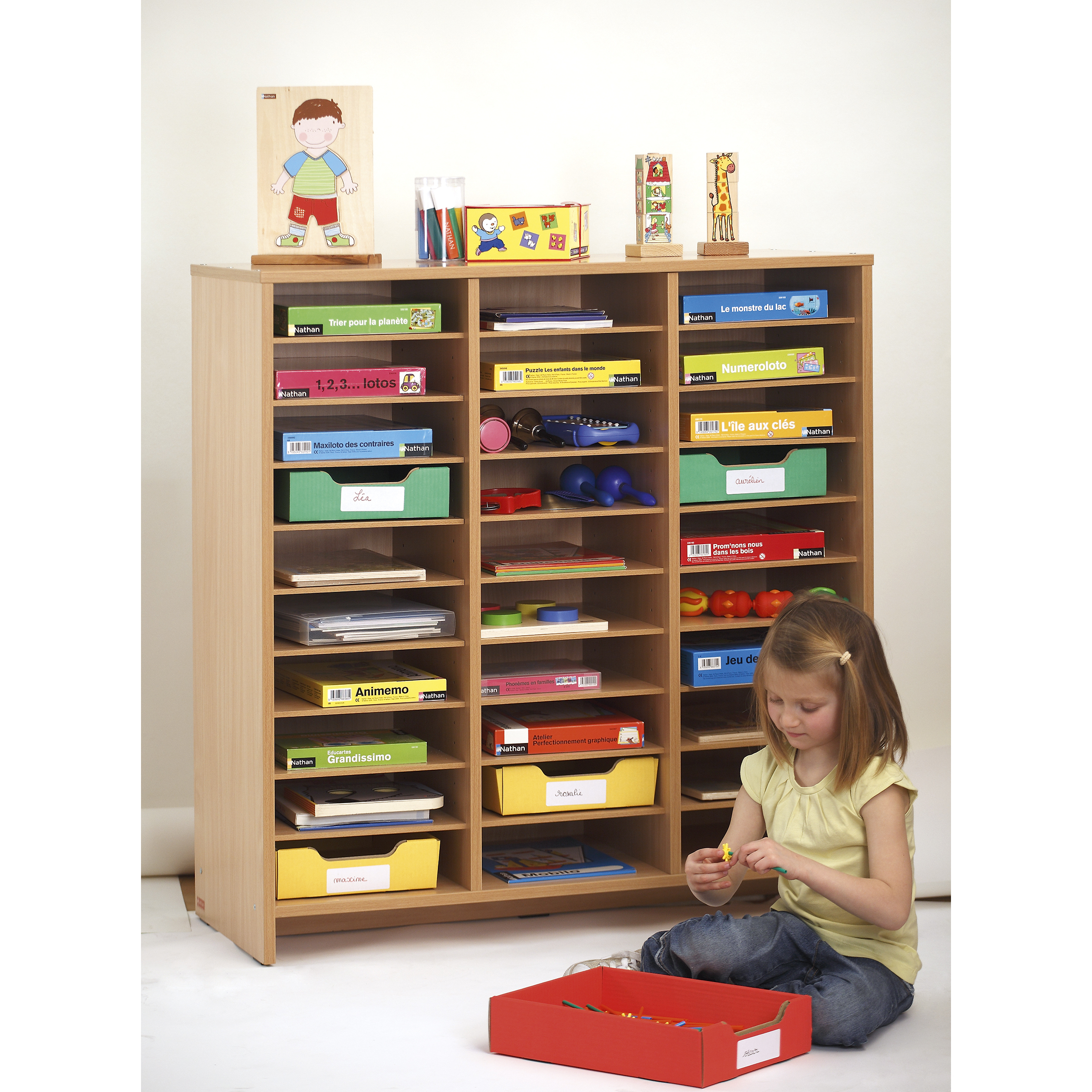 Meuble haut - 30 cases - hêtre