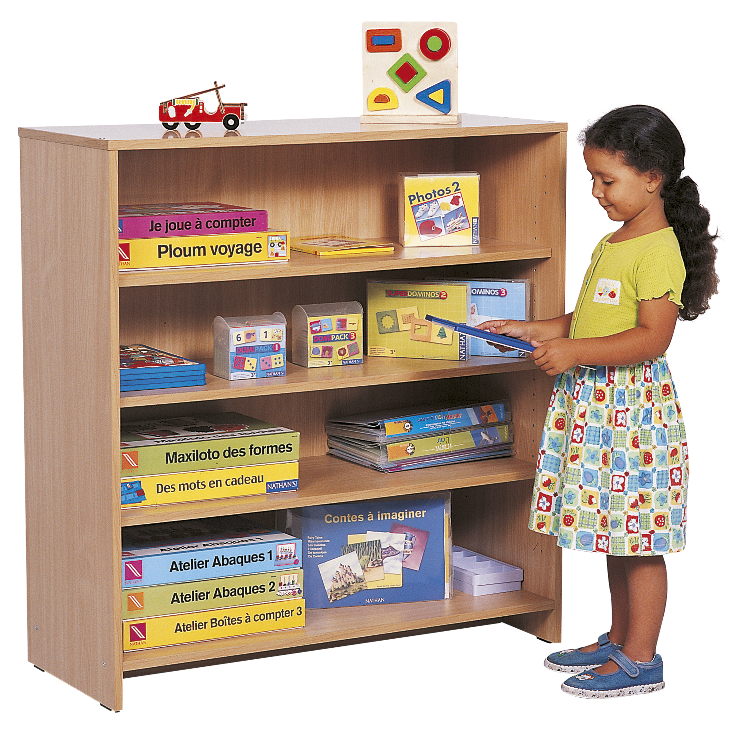 Meuble haut à étagères - hêtre