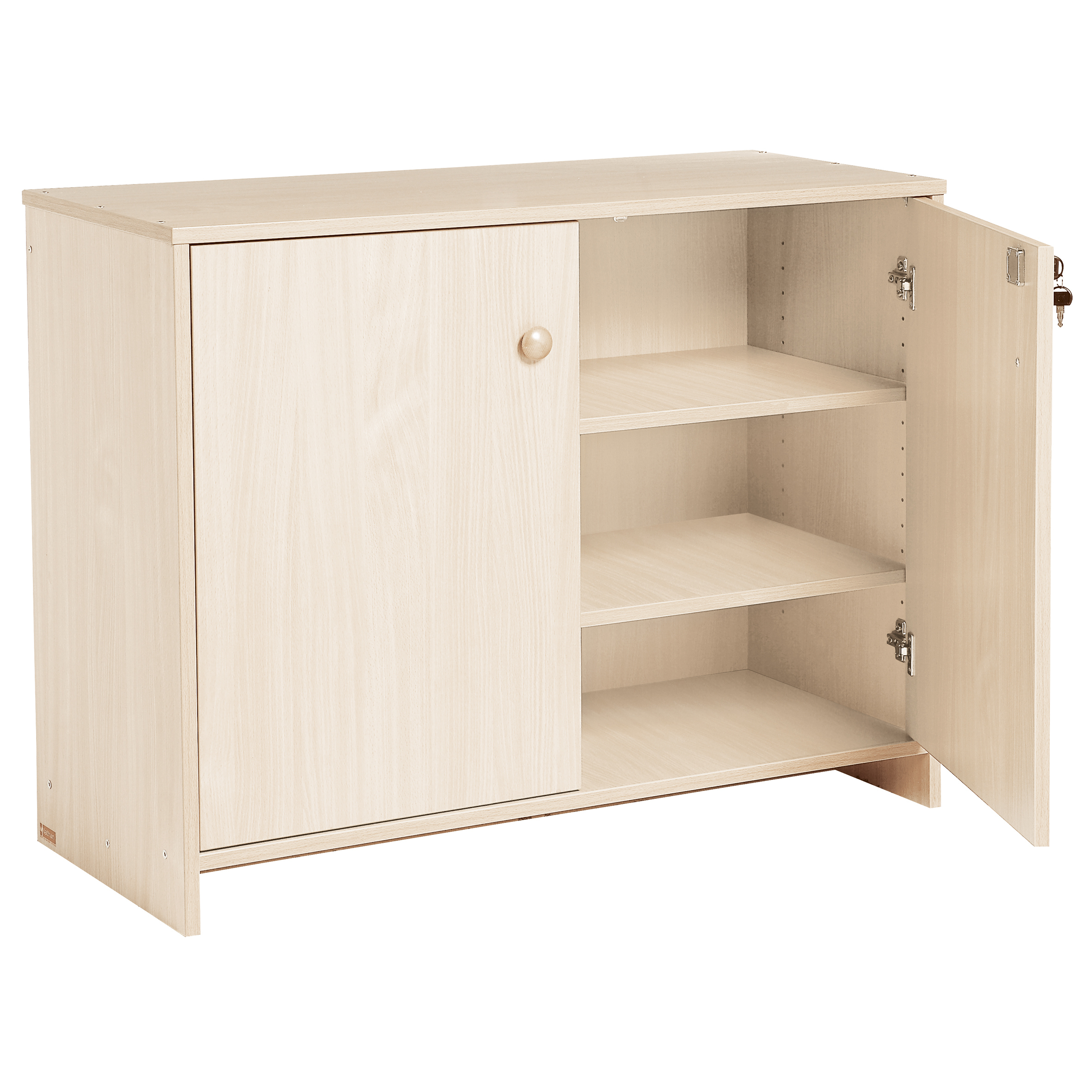 Meuble bas à portes - bouleau