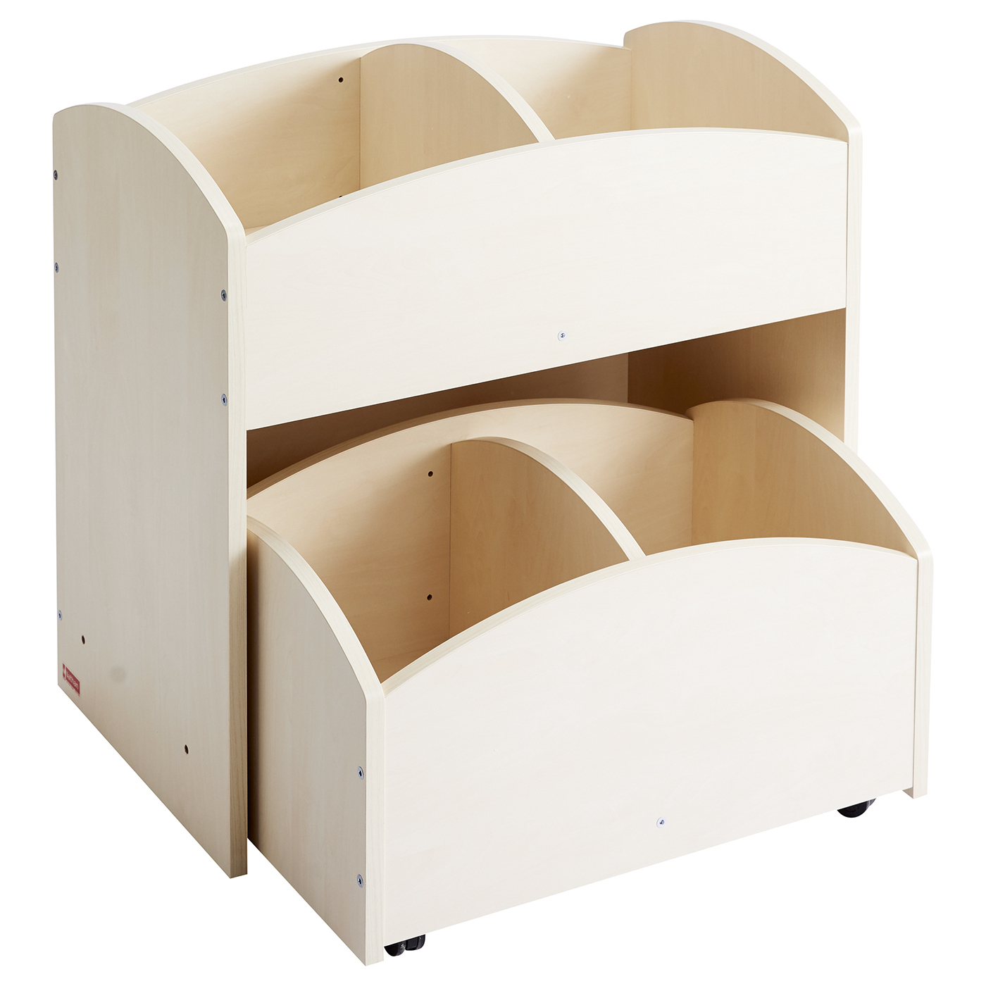 Bac à livres 2 cases haut - bouleau