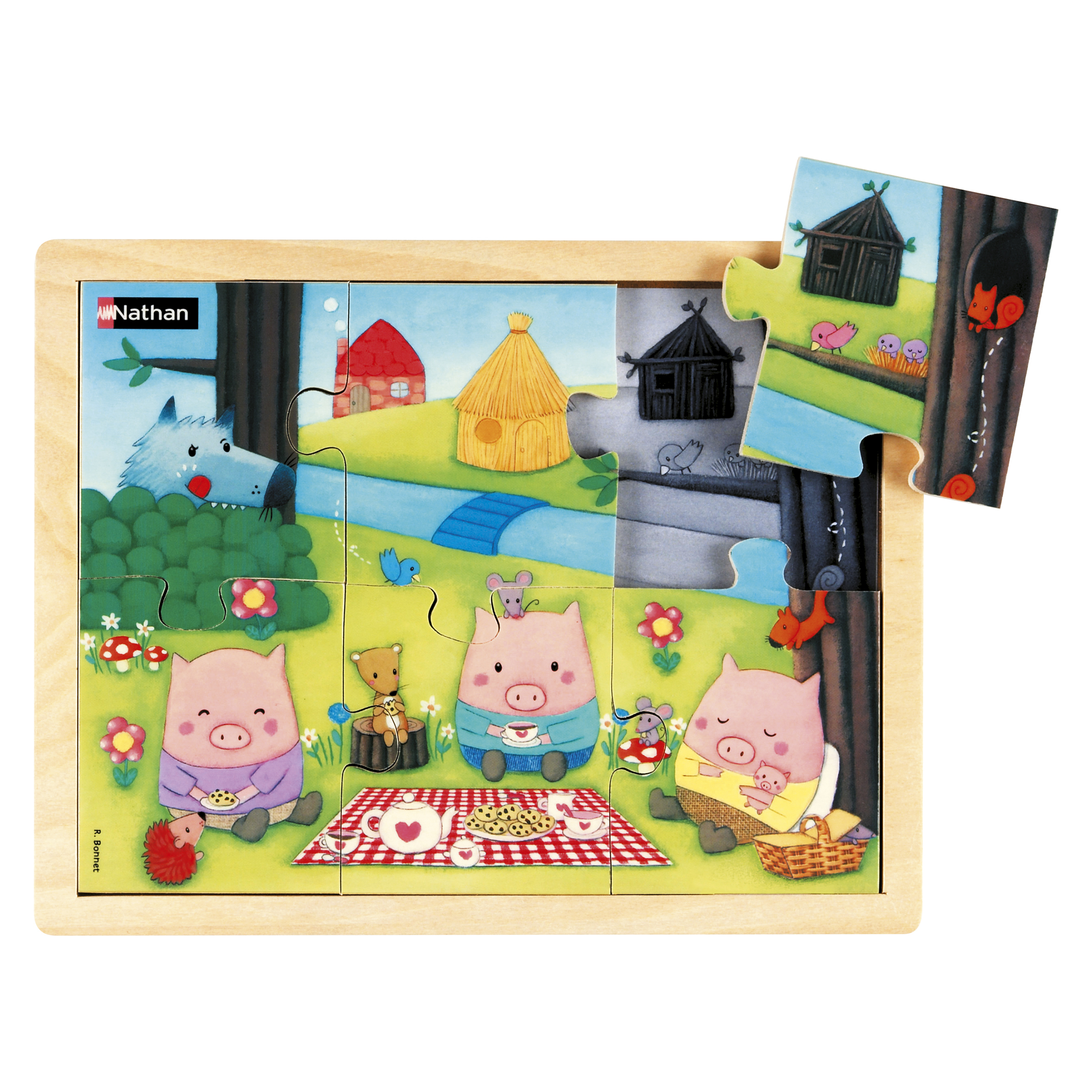 Puzzles bois - les contes 1 - lot de 4 puzzles