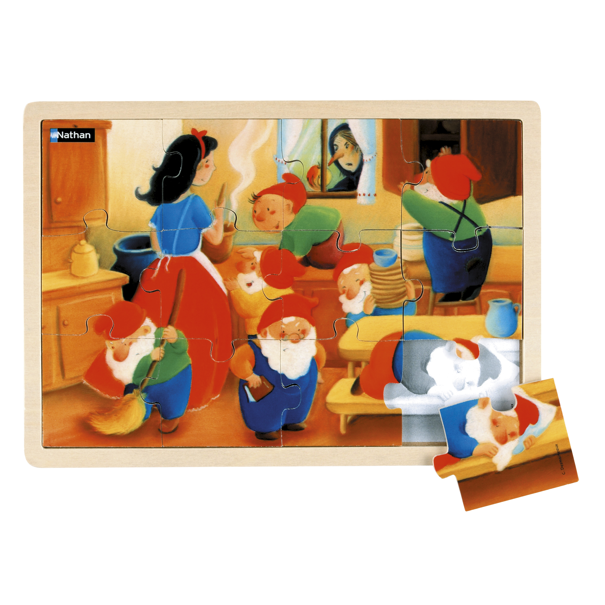 Puzzles bois - les contes 2 - lot de 4 puzzles