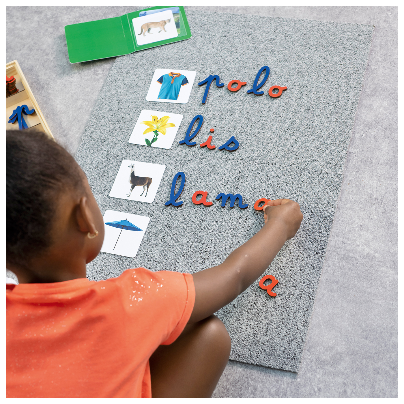 Montessori par Nathan - coffrets mots écrire et mots à lire série verte - lettres simples