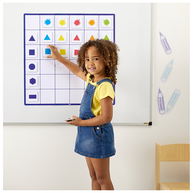 Grand tableau à double entrée magnétiques - lot de 2