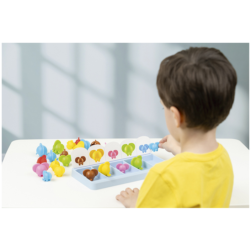 Atelier tris - les éléphants - 2 enfants