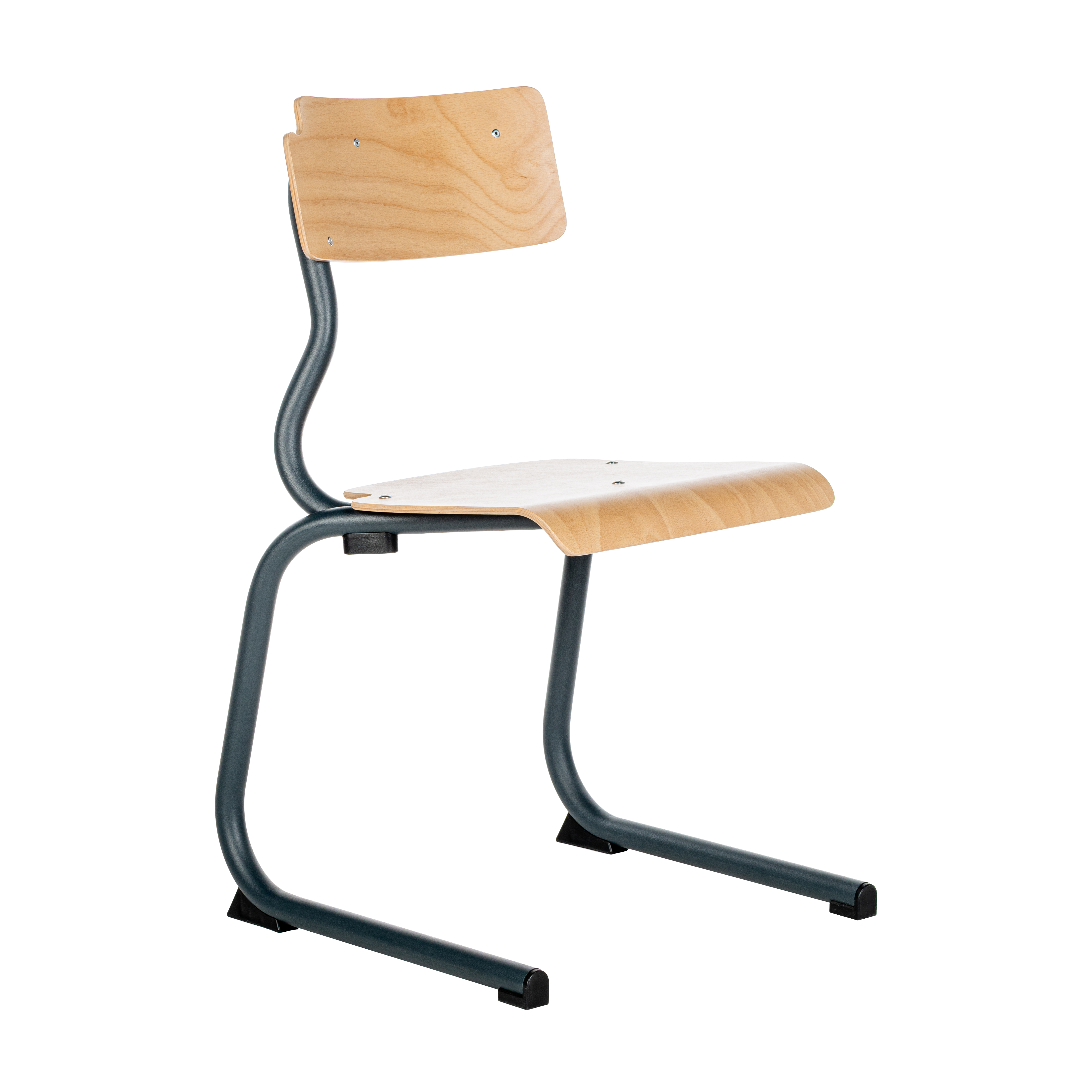 Chaise gamme 3.4.5 - T6 - en appui sur table dossier et assise multiplis hêtre - piétement aluminium -