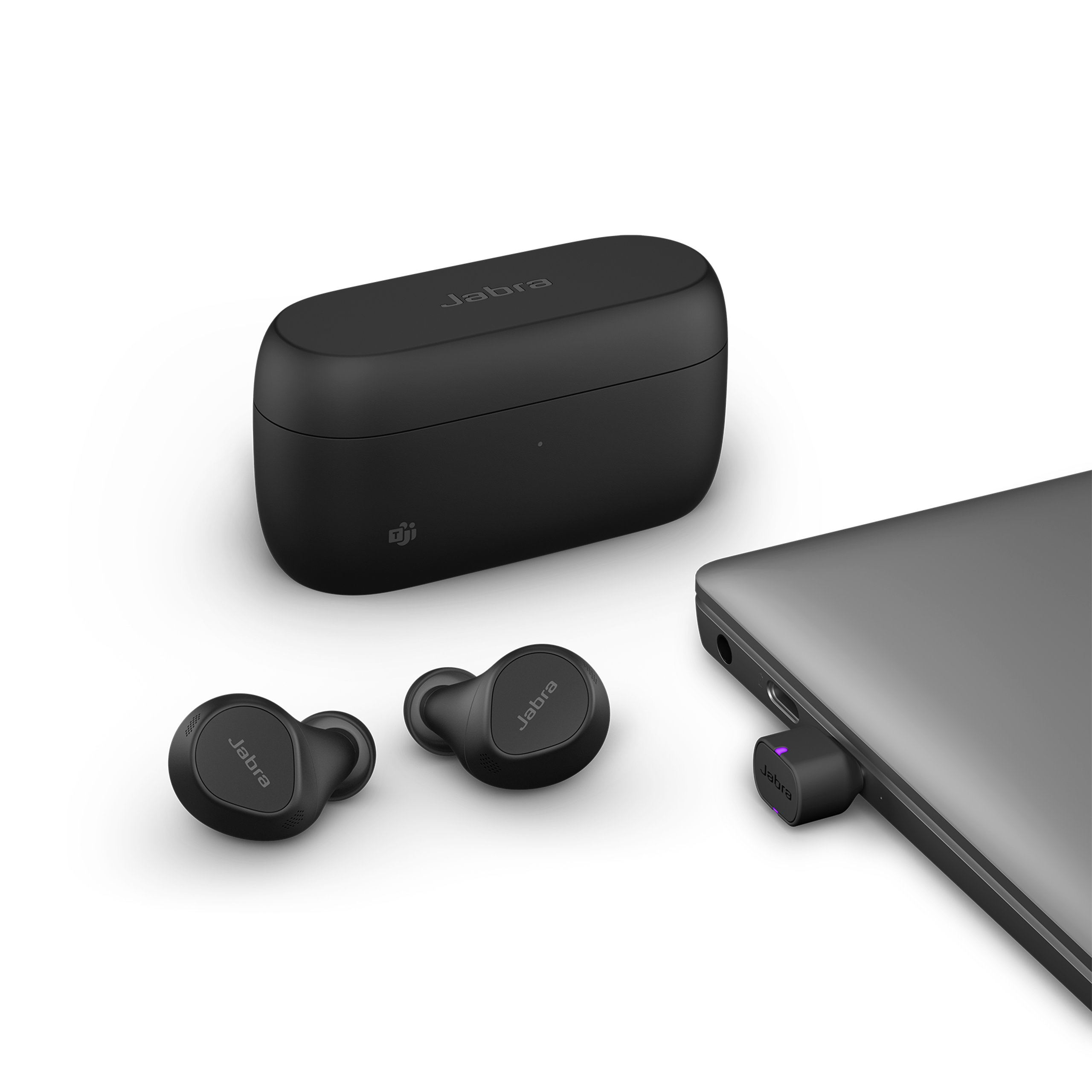 Ecouteurs sans fil Jabra Evolve2 Buds USB-C MS sans chargeur à induction sans fil