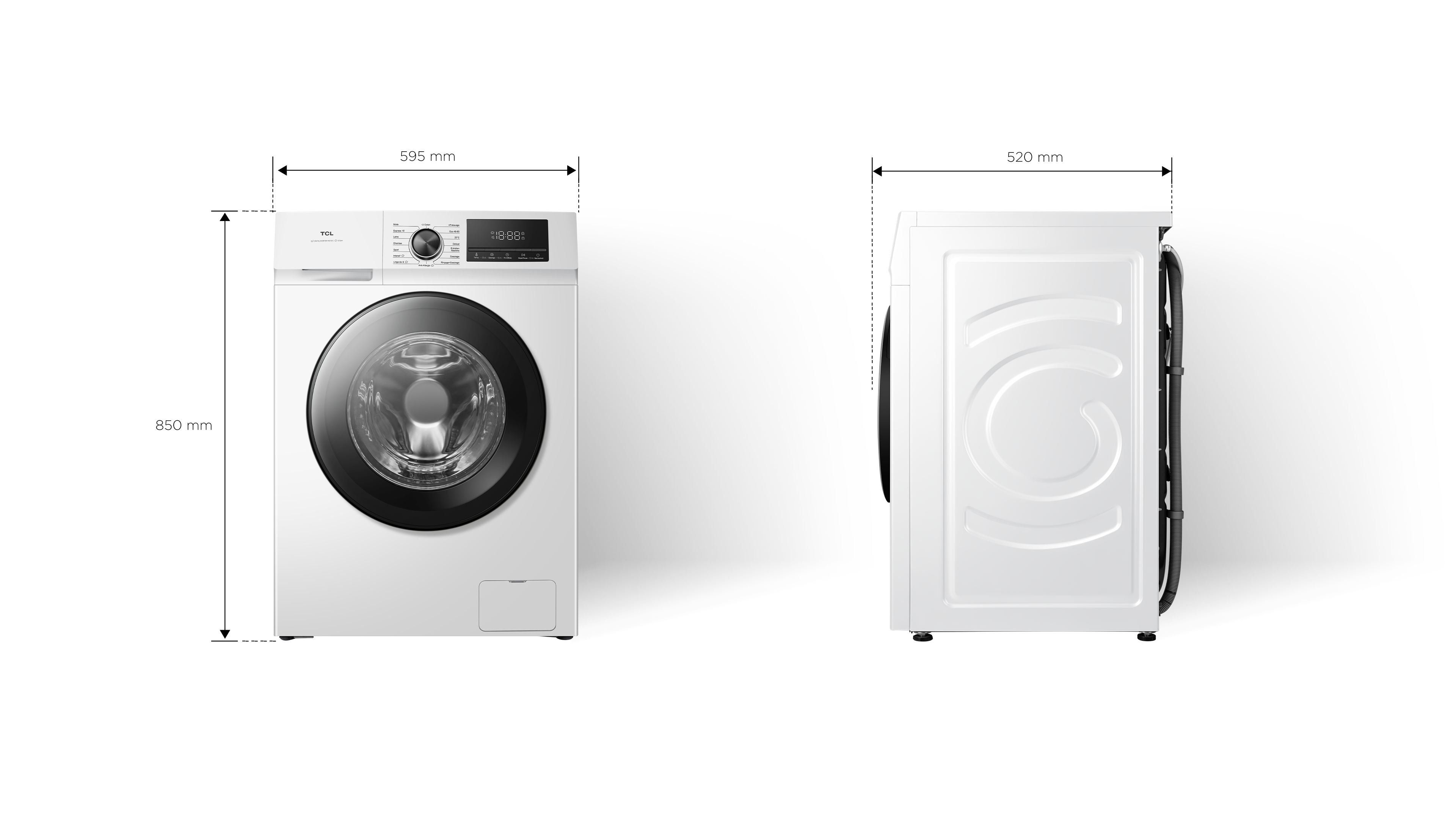 Lave-linge frontal 8 kg 1400 tours TCL FF0824WA1FR - classe A