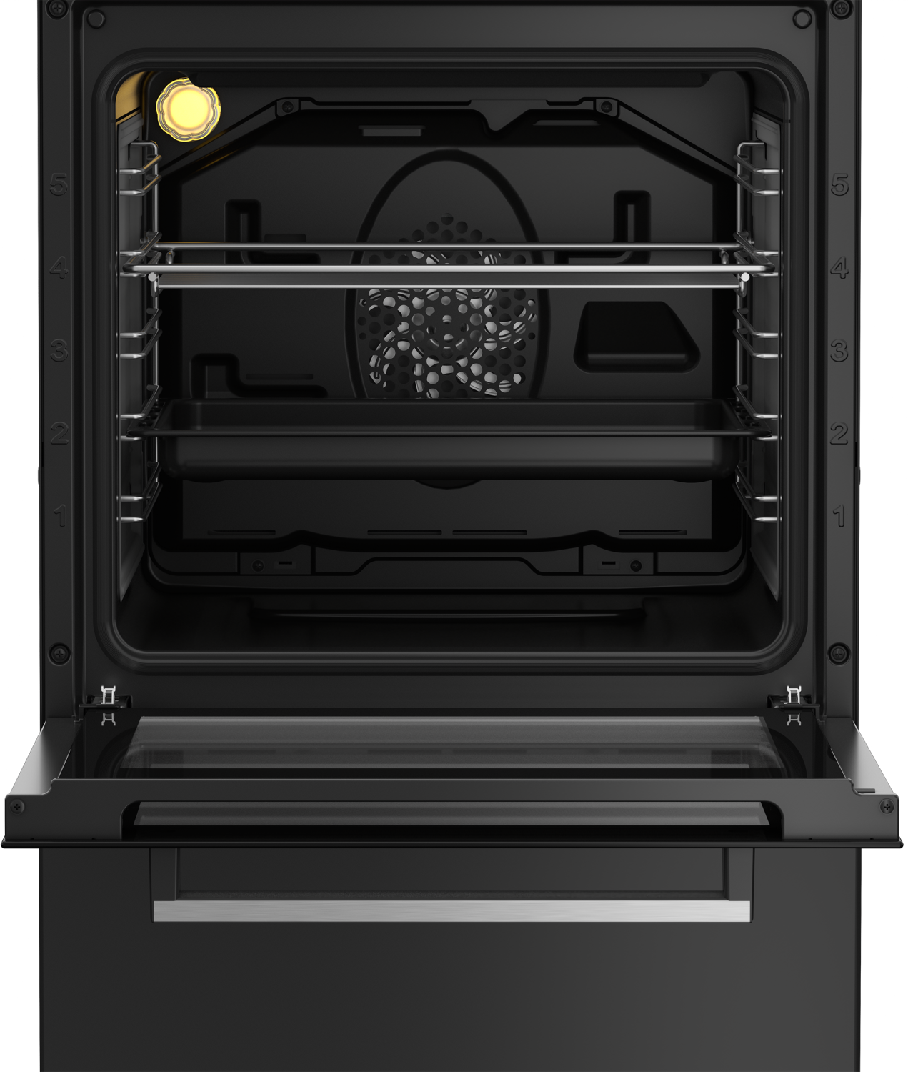 Cuisinière induction petite largeur 3 foyers et four chaleur tournante Beko FSE58301BC