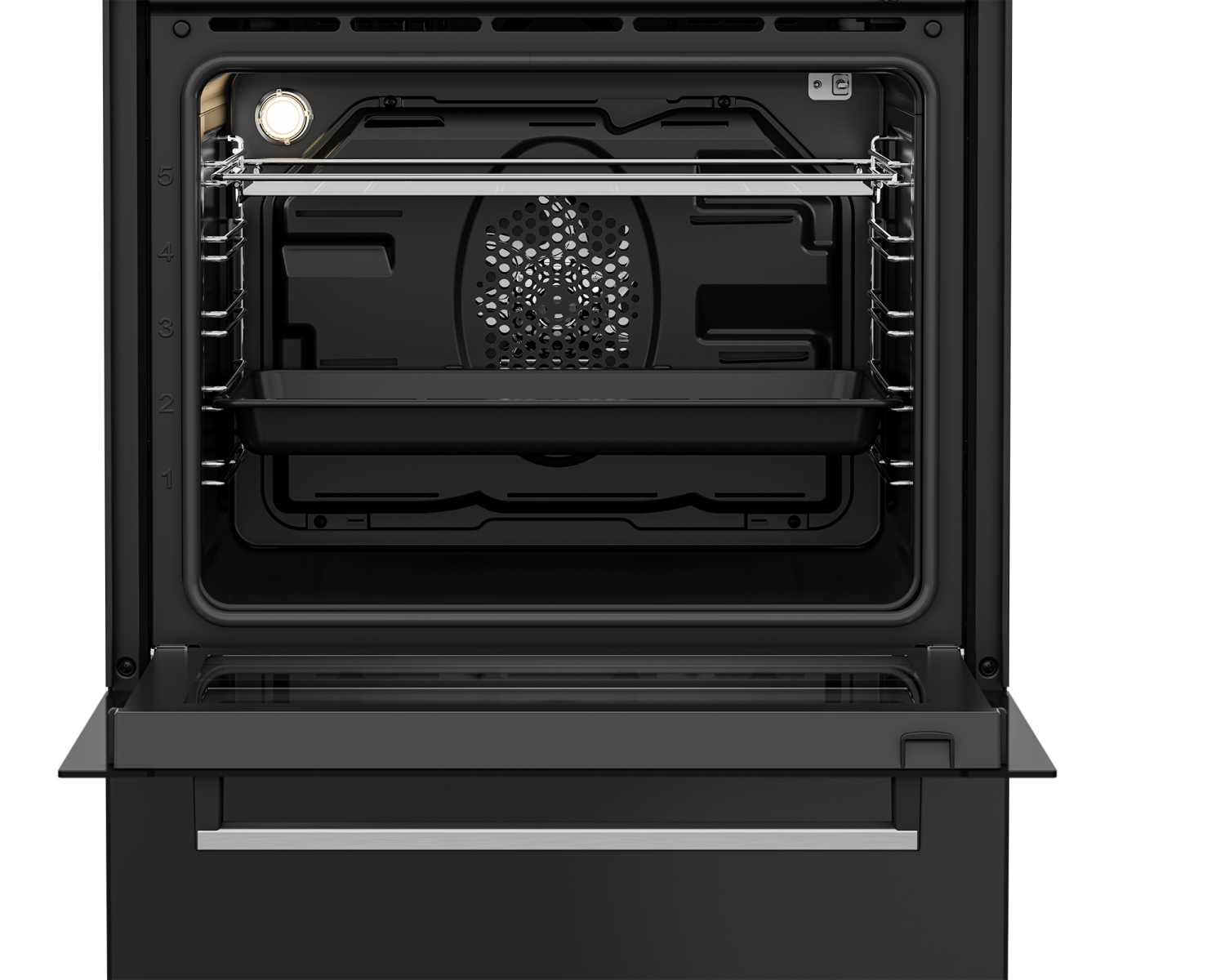 Cuisinière induction 3 foyers et four chaleur tournante - Beko FSE68304MAPS - classe A + - pyrolise