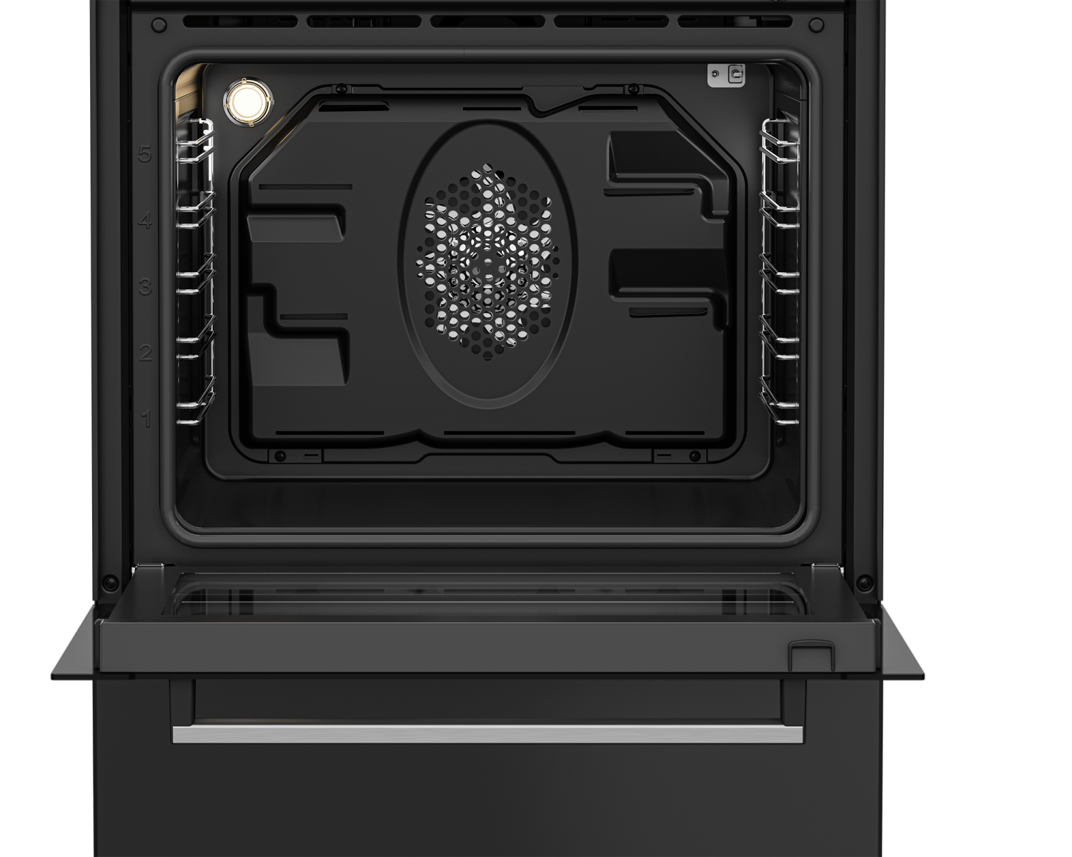 Cuisinière induction 3 foyers et four chaleur tournante - Beko FSE68304MAPS - classe A + - pyrolise