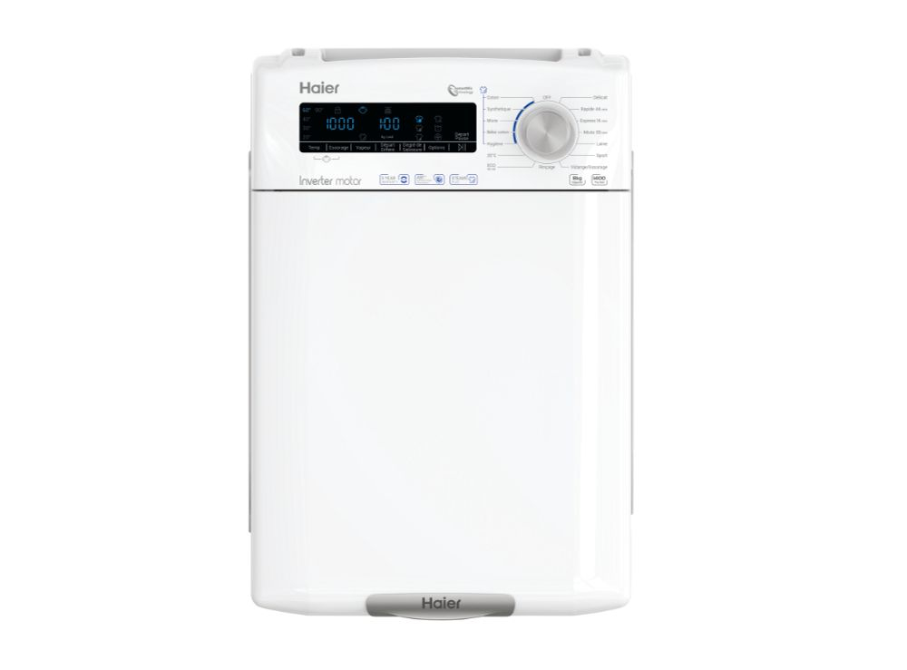 Lave-linge top 8 kg 1400 tours Haier RTXSGP48TMSCE - classe B