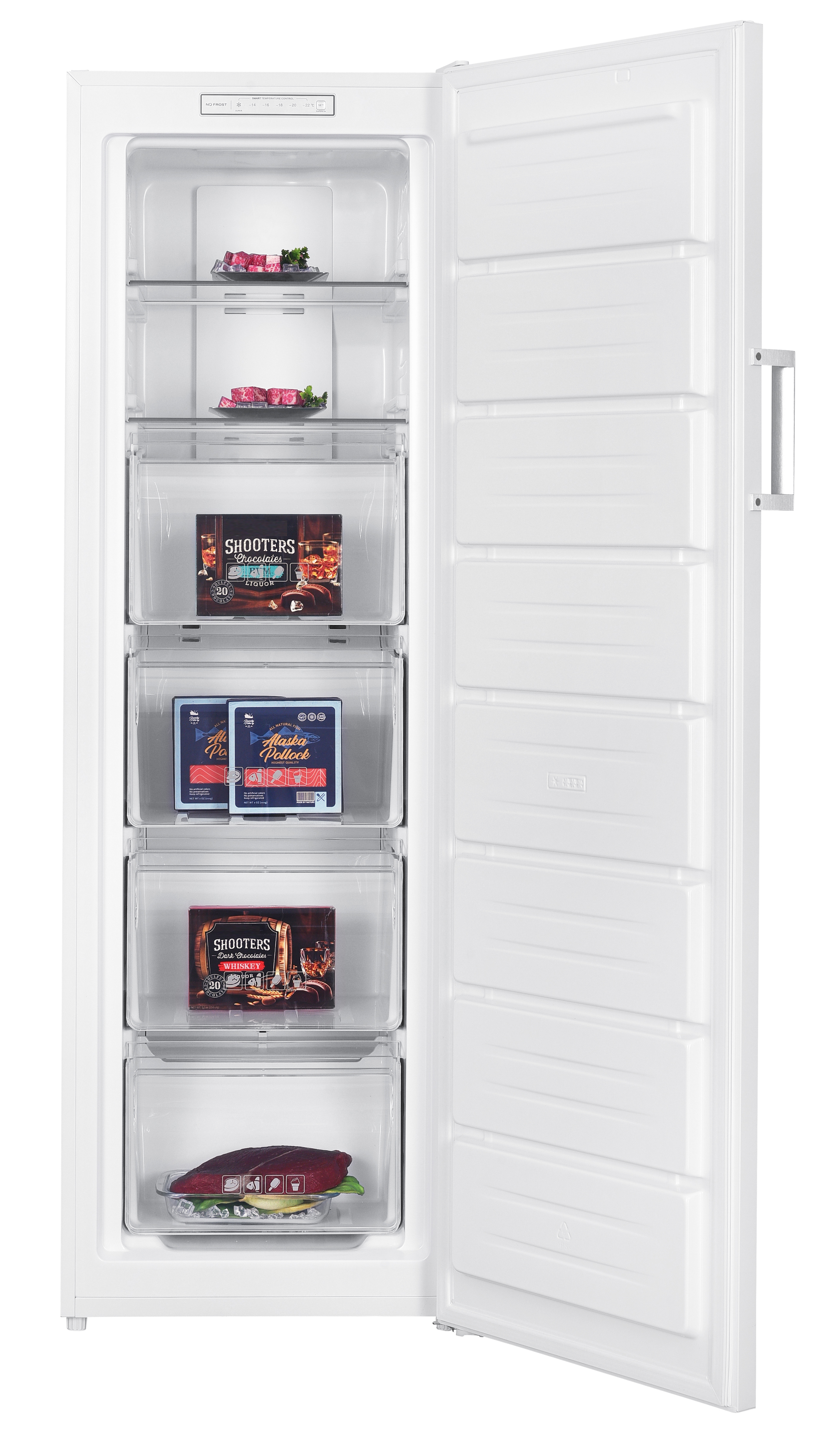 Congélateur armoire 204 l Thomson THFZ206NFWH - classe E - hauteur comprise entre 140 et 175 cm