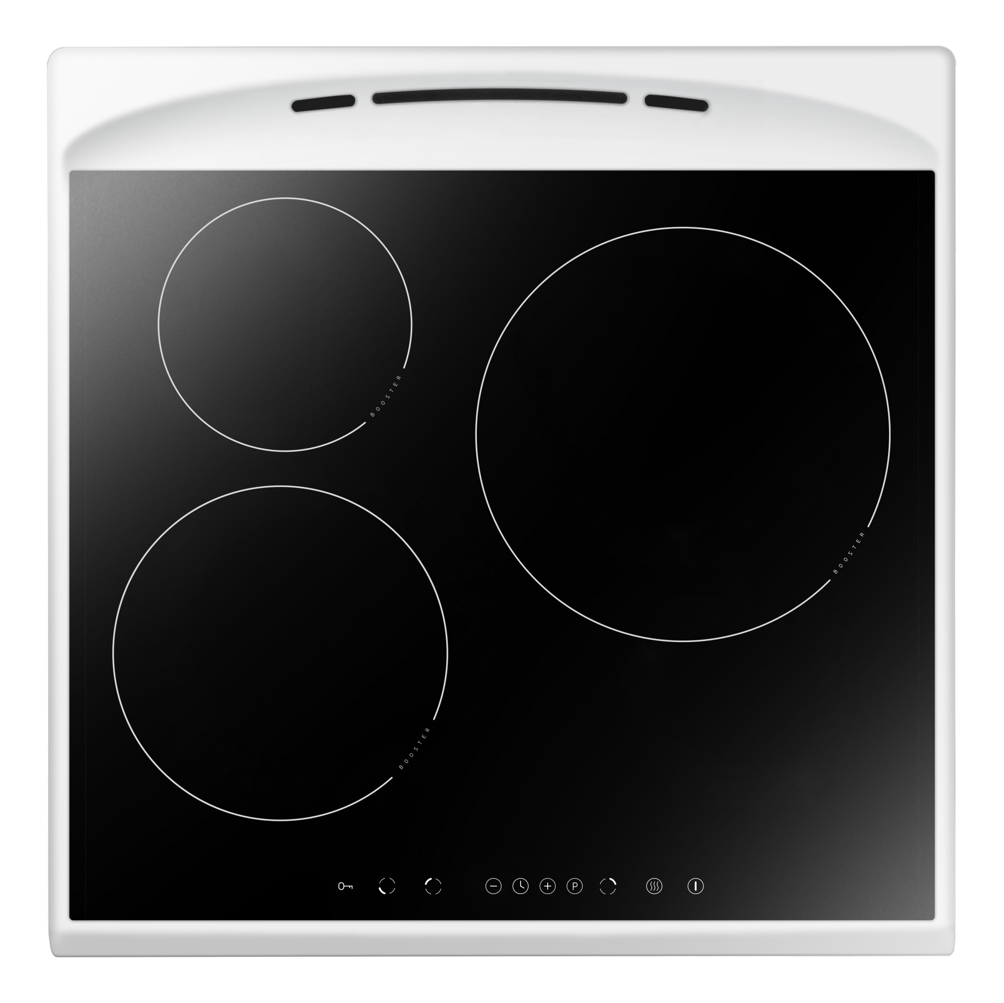 Cuisinière induction 3 foyrs et four chaleur tournante porte froide Thomson TIMP63.3WH