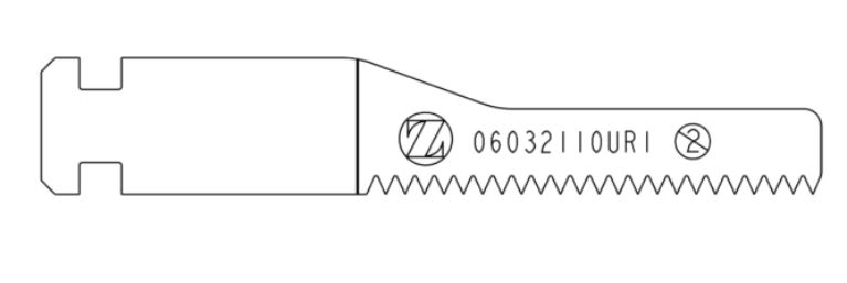 Lame réciproquante 1,10 x 32 x 06 mm - simple dents