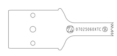 Lame sagittale 0,60 x 25 x 7 mm type Coarse - stérile - longueur non ajustable