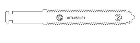 Lame réciproquante ZB 0,89 x 76 x 13 mm - double dents
