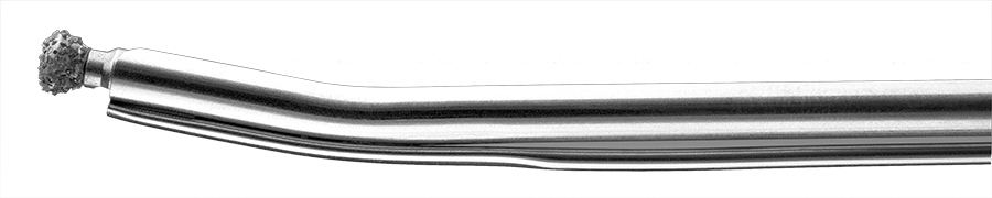 Fraise diamantée coudée 15° - Ø 3,6 mm - l. 13 cm - x3