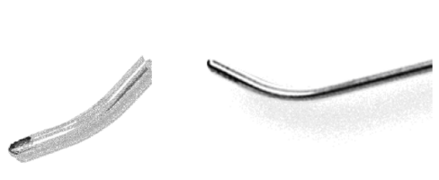 Lame naviguée Tricut coudée 40° - Ø 4 mm - l. 11 cm - à l'unité - lame pour chirurgie des polypes