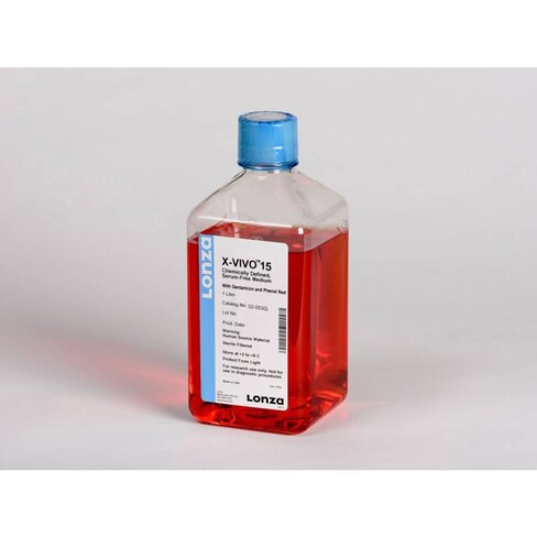 X-VIVO 15 avec Gentamicine Phenol Red avec Transferrine Recomb. 1 L