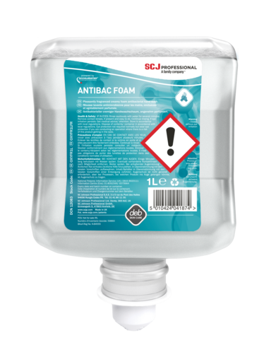 Mousse lavante antimicrobienne Antibac Foam - 6 cartouches de 1 l
