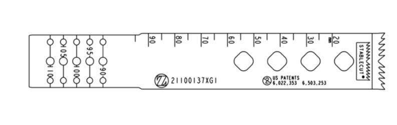 Lame sagittale 1,37 x 100 x 21 mm type GTS - stérile - longueur utile ajustable 90 - 110 mm
