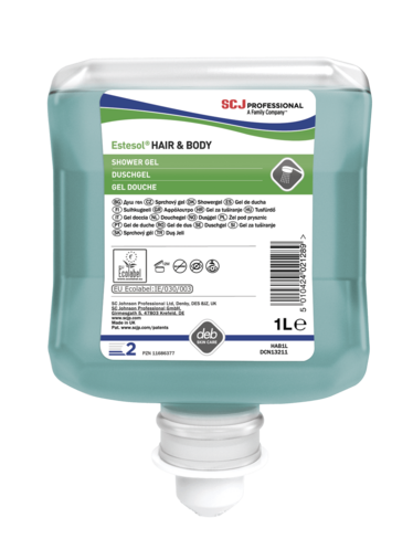 Gel douche mains corps cheveux Estesol carton 6 x 1 l